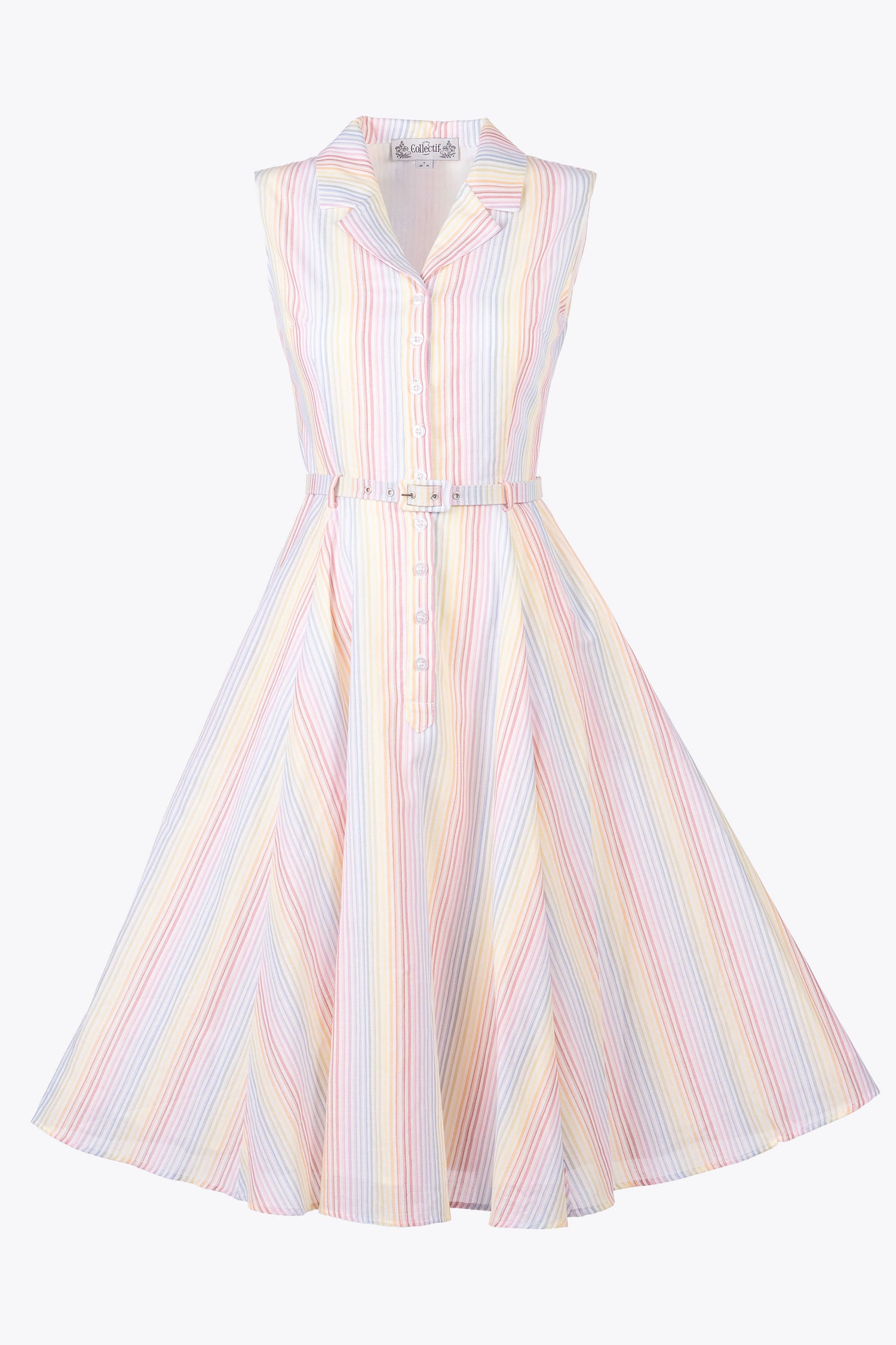 Caterina Sleeveless Sherbet Stripe Dress