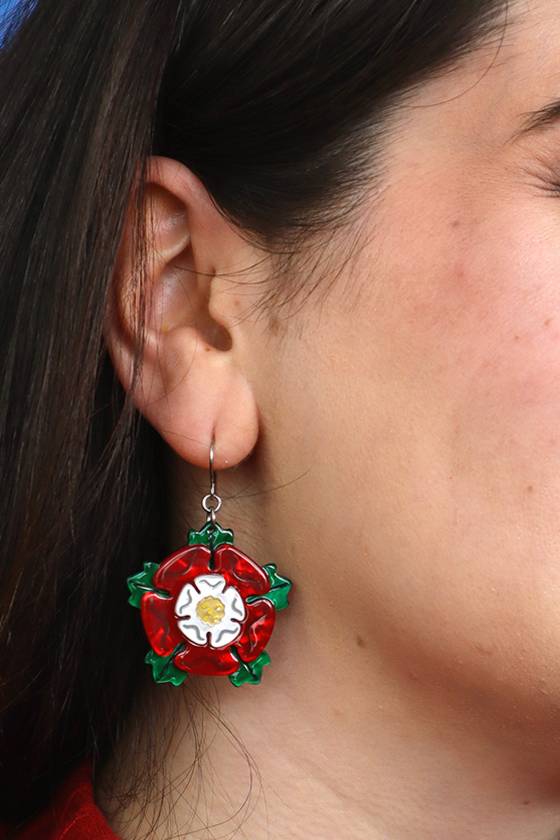 Erstwilder Tudor Rose Drop Earrings