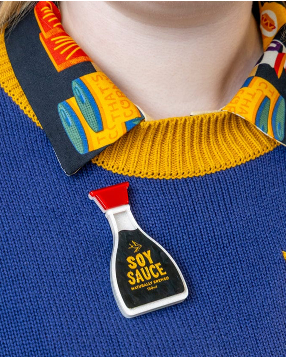 The Joy of Soy Brooch