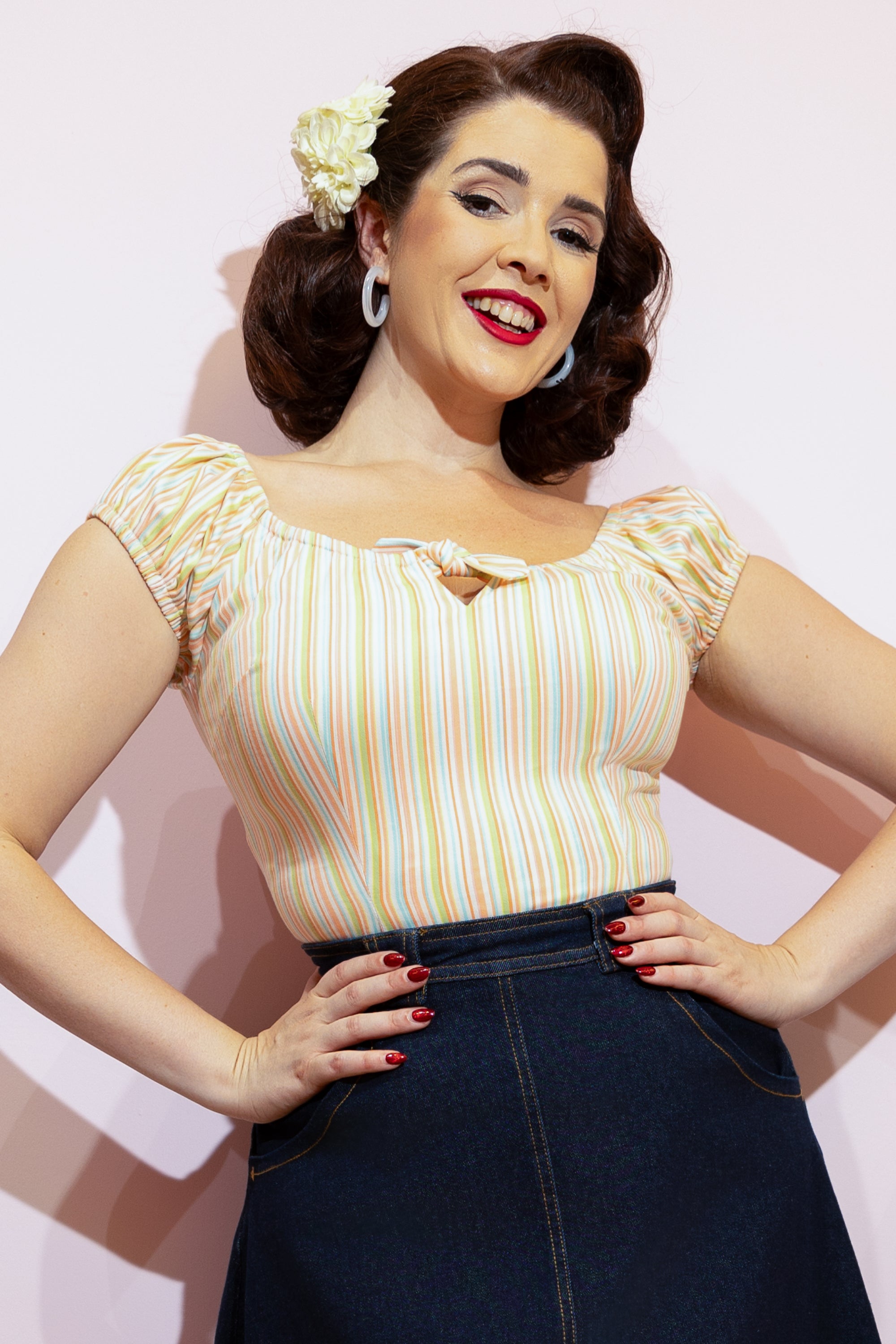 Lorena Pastel Stripe Top