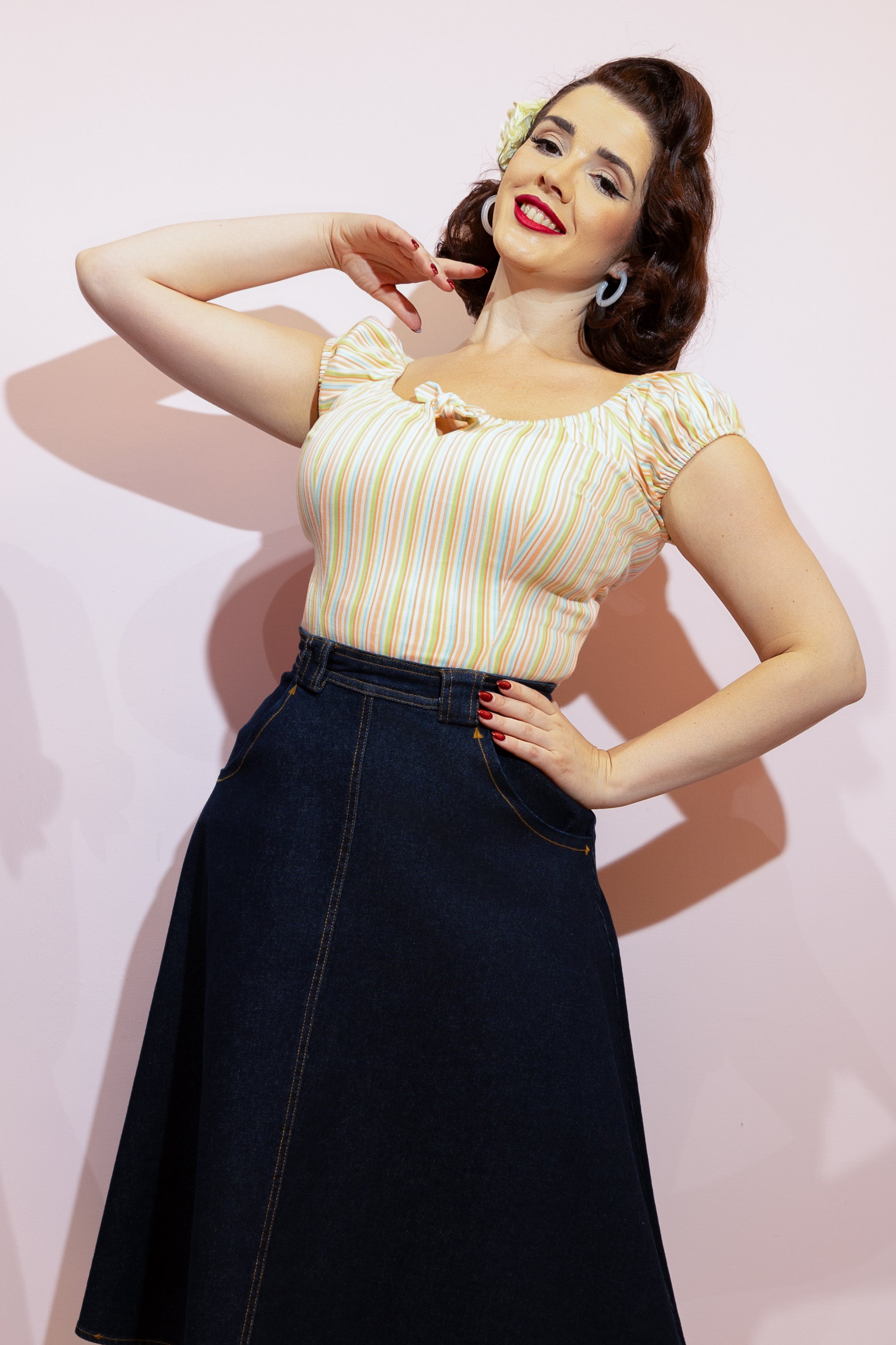 Lorena Pastel Stripe Top