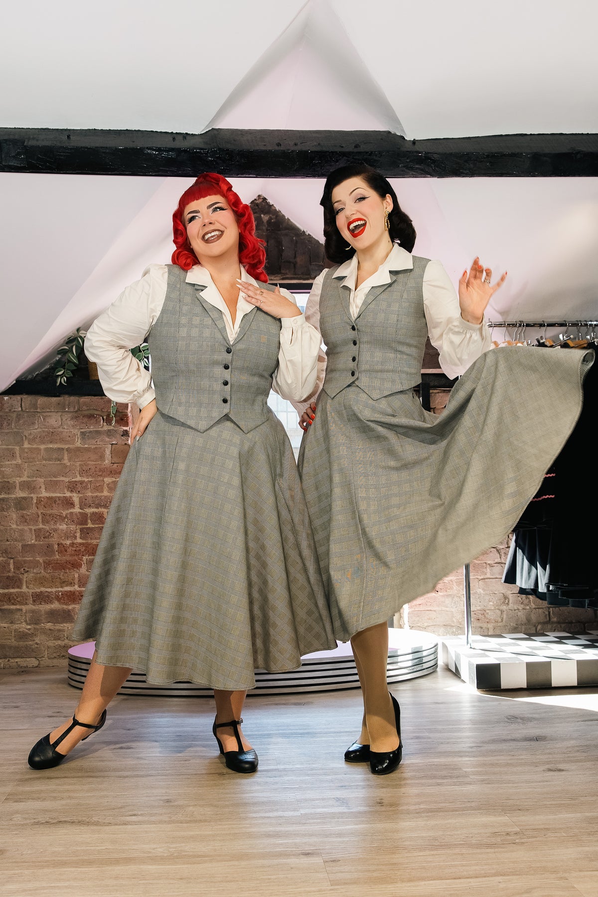 Professor Monochrome Check Waistcoat