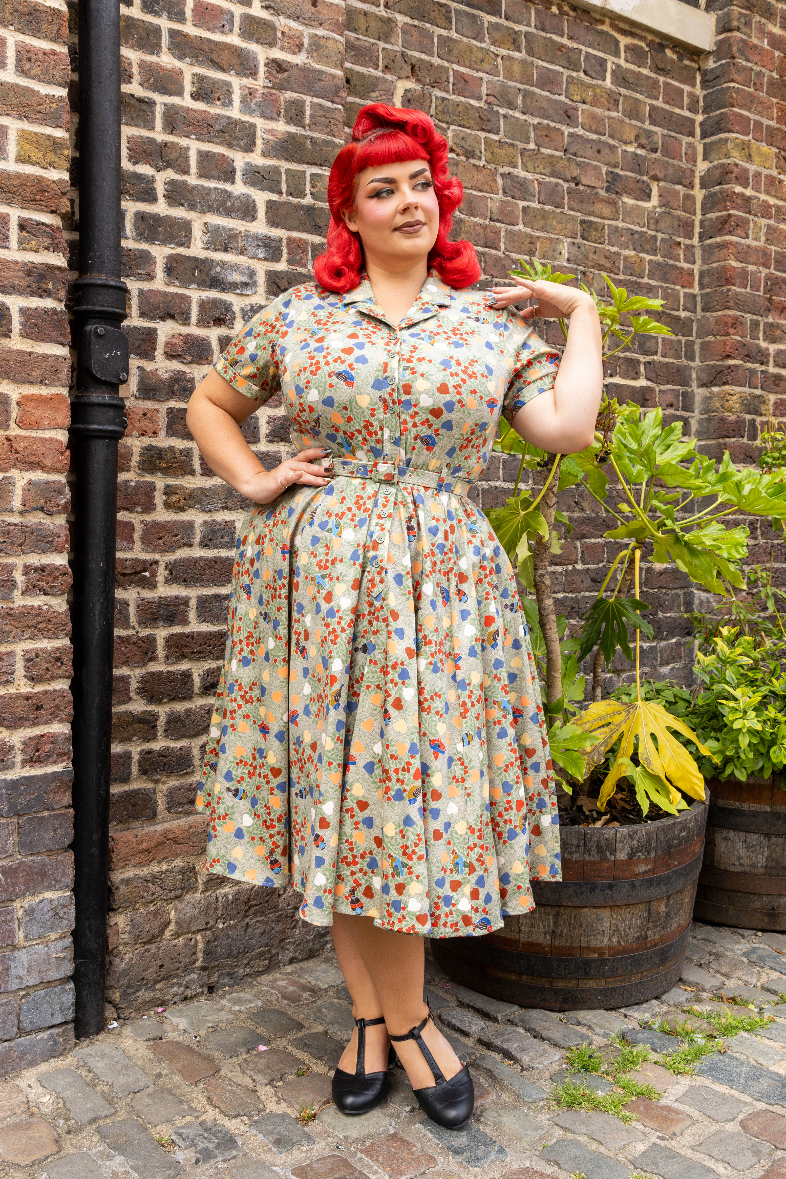 Caterina Love Birds Swing Dress