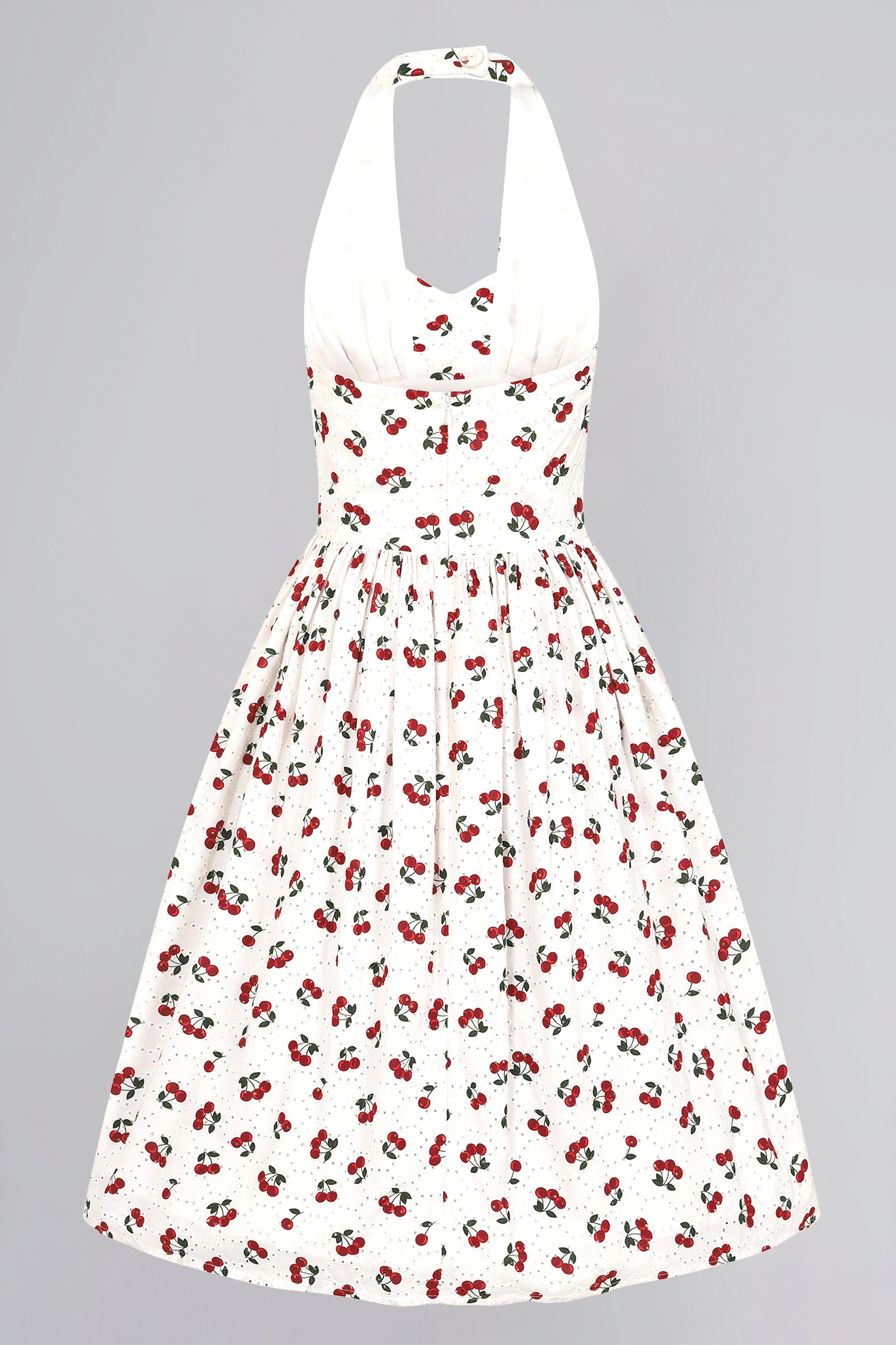Honey Cherry Broderie Flared Dress