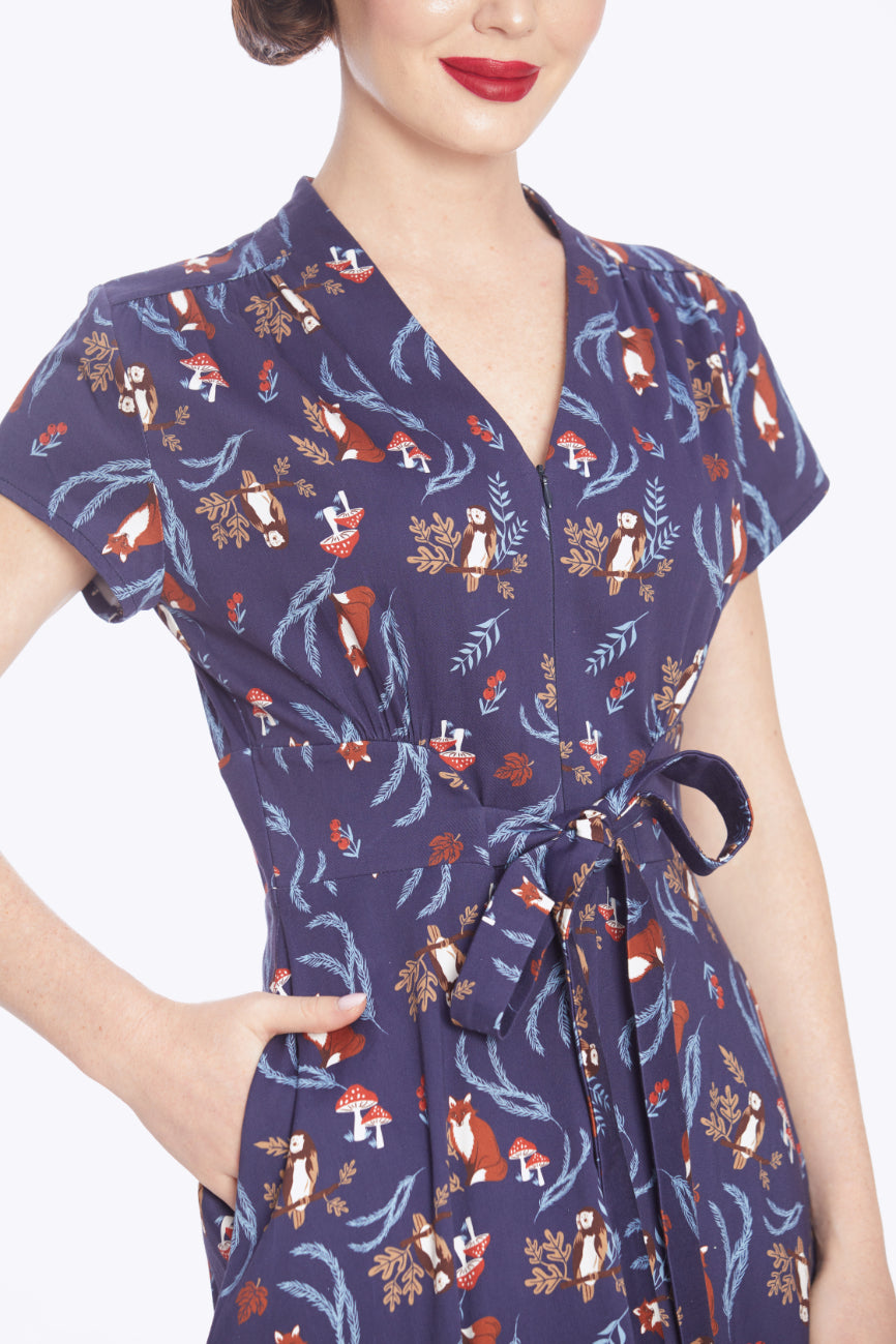 Foxy Forest Swing Dress