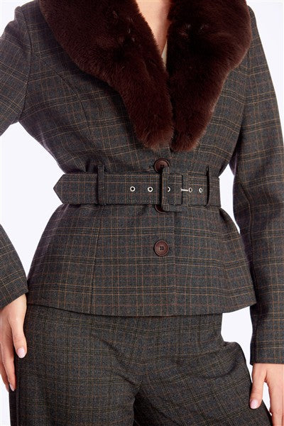 Molly Professor Check Jacket