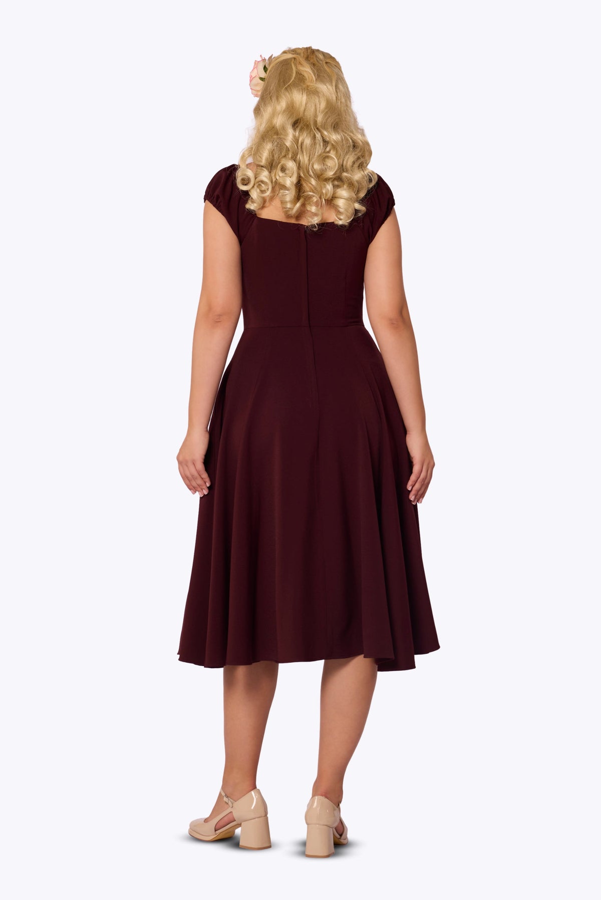 Dolores Burgundy Doll Dress