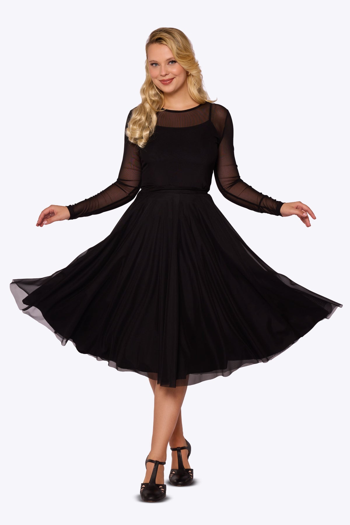 Iris Black Tulle Skirt