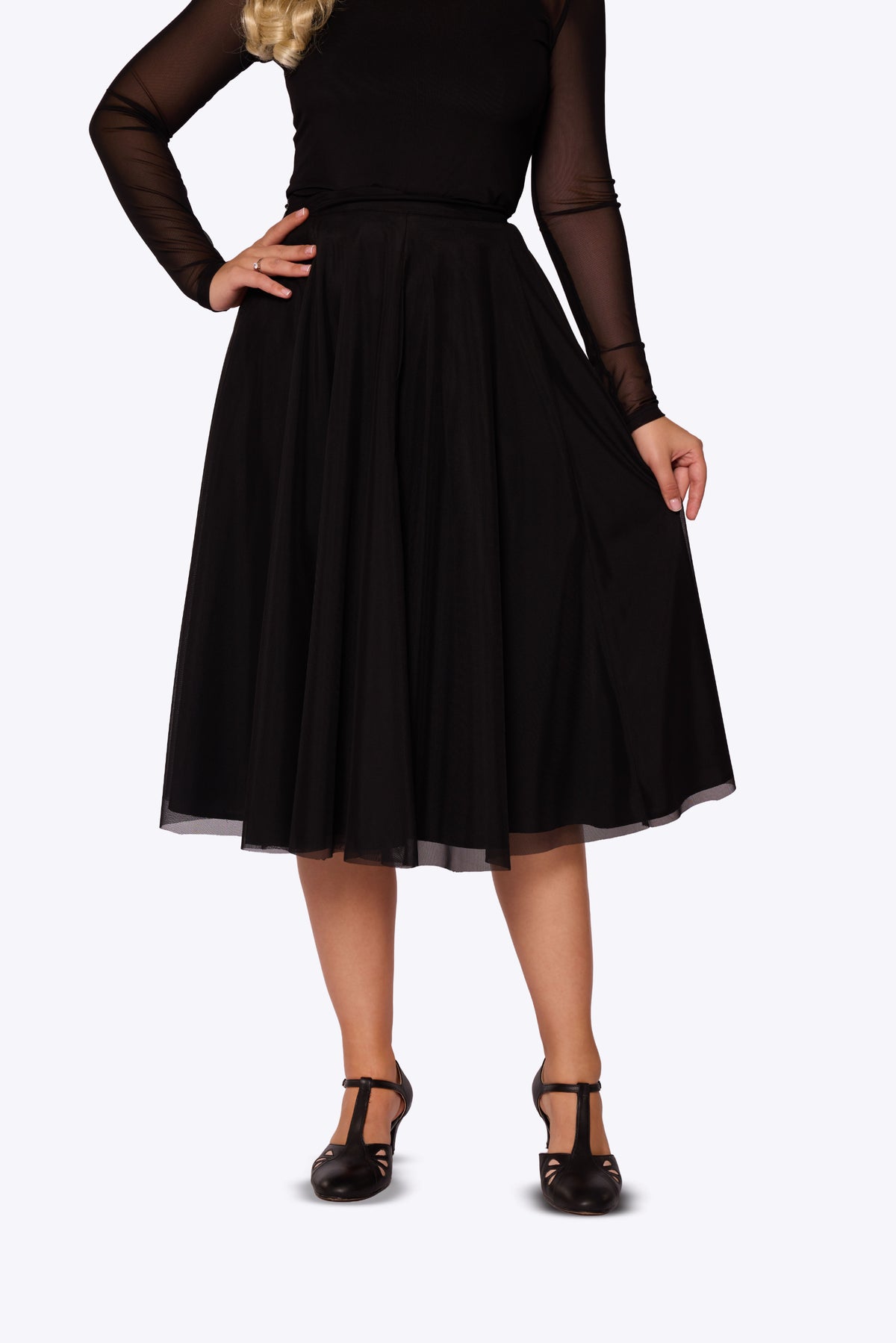 Iris Black Tulle Skirt