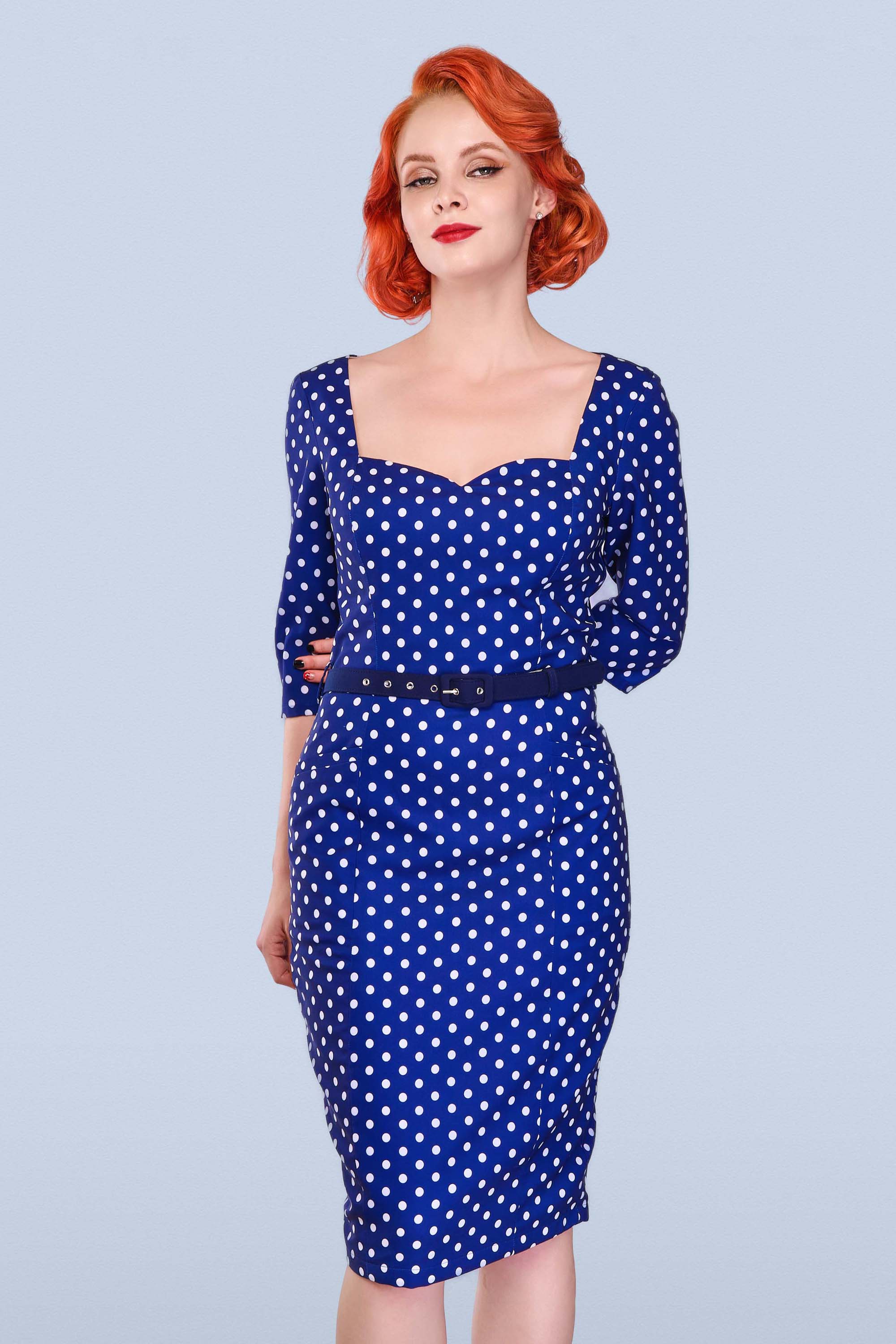 Patty Polka Pencil Dress