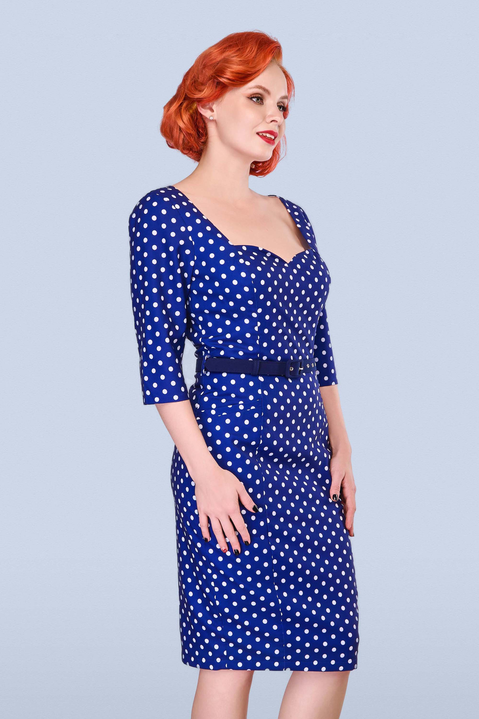 Patty Polka Pencil Dress
