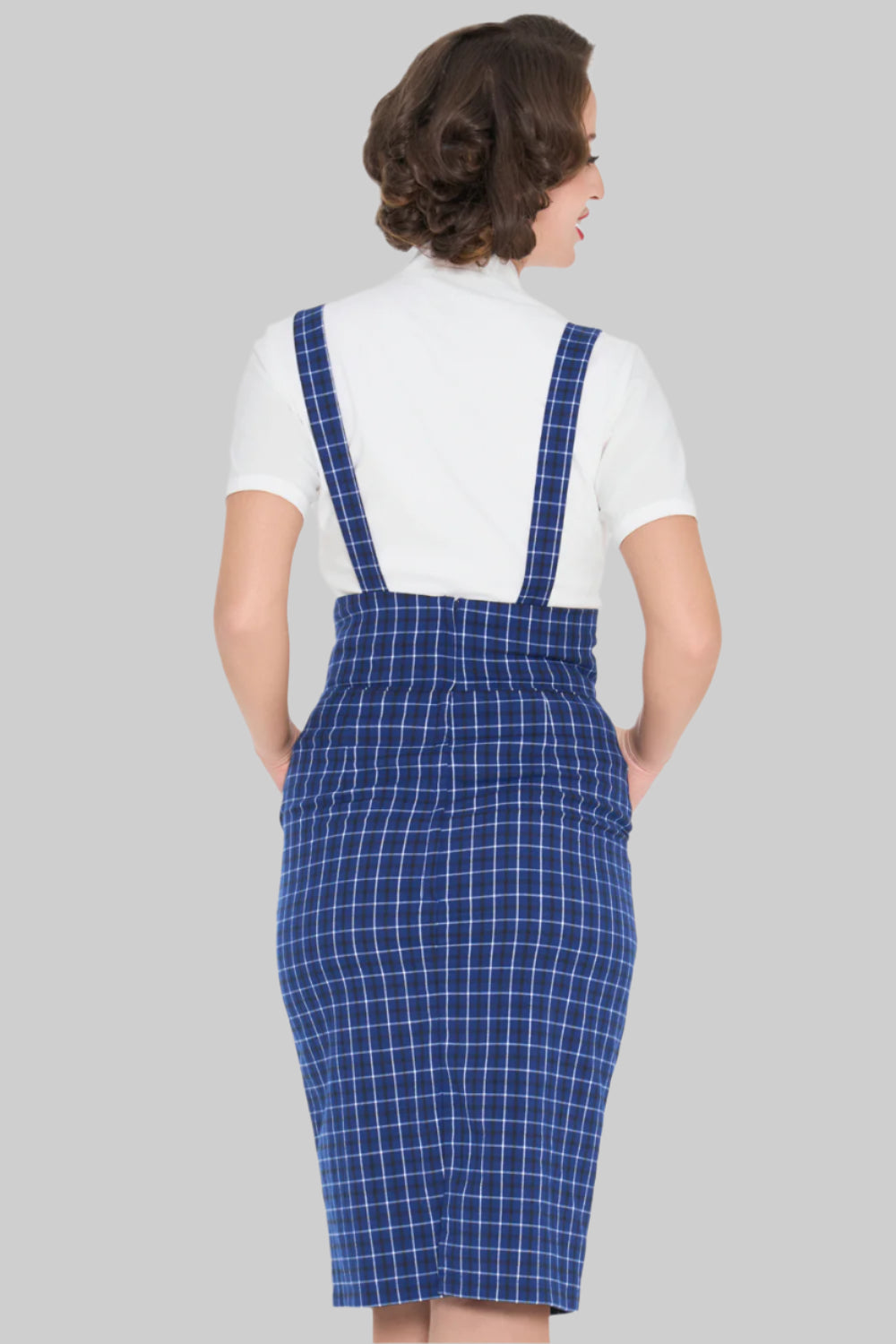Thelma Blue Check Skirt