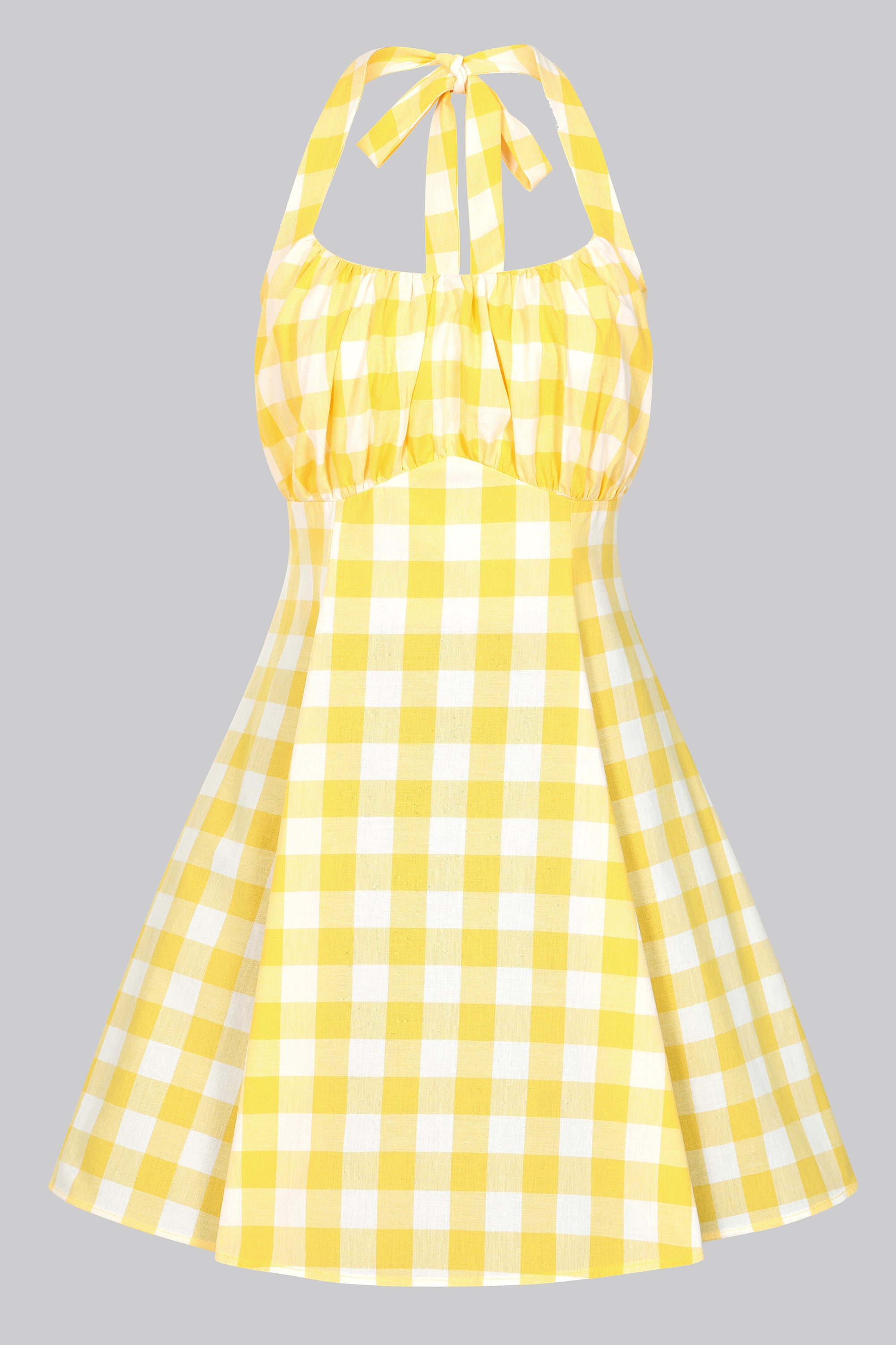 Milly Gingham Flared Mini Dress