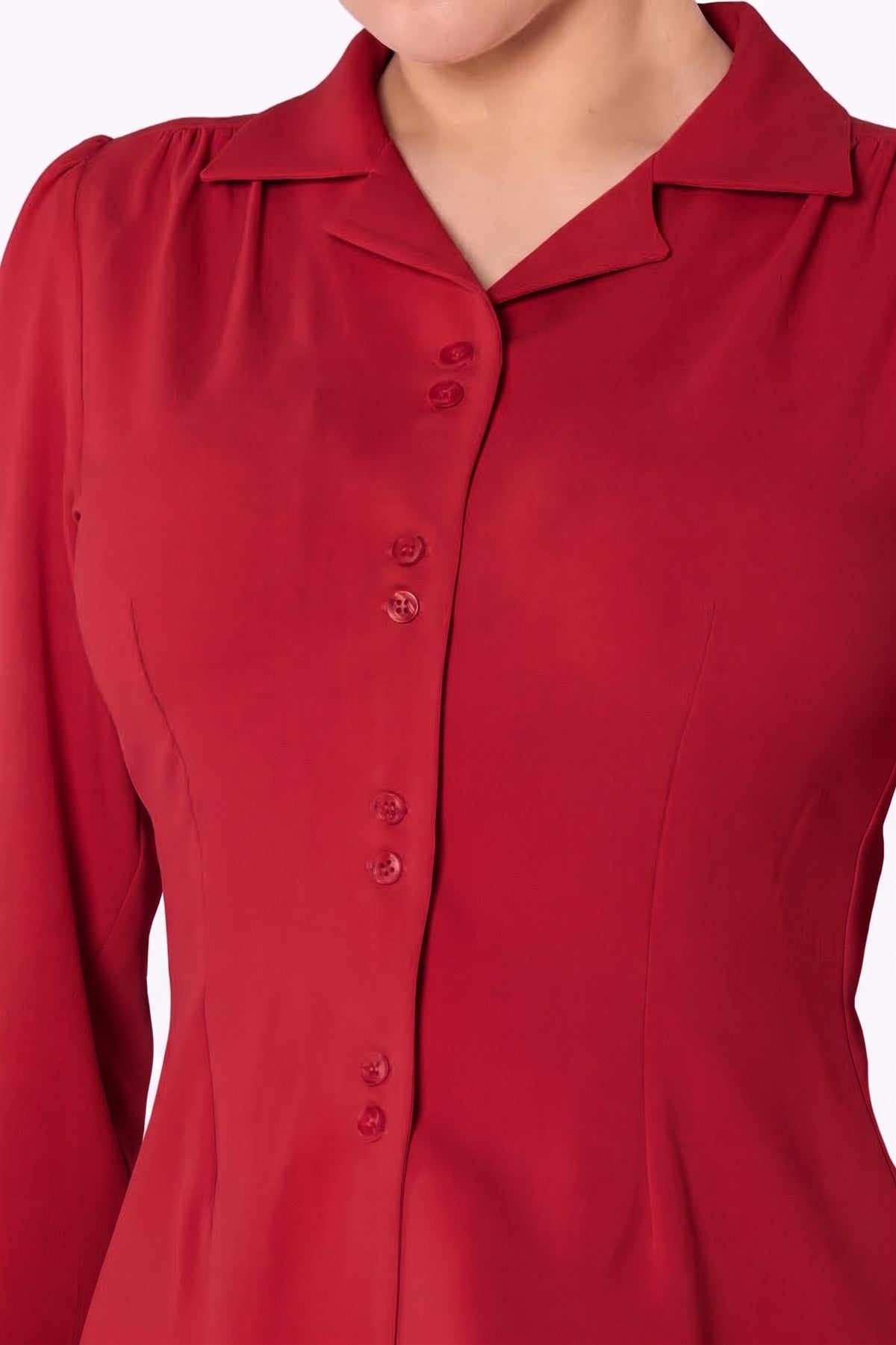 Pepper 40s Blouse Vintage Rosewood