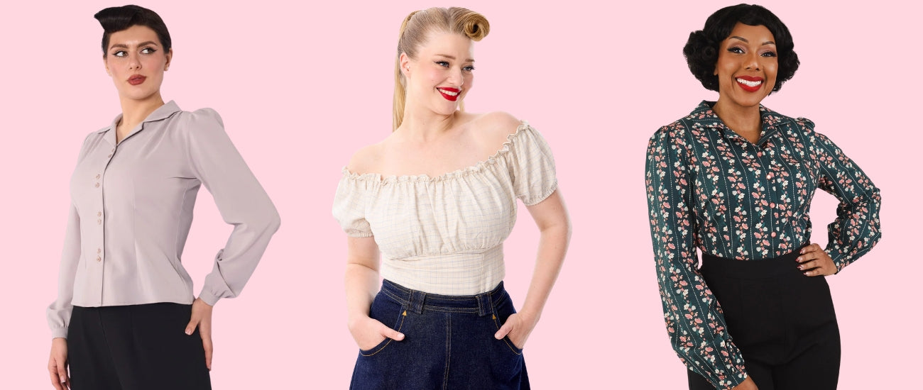 Puff Sleeve and Novelty Print Vintage Blouses: How to Find Ones That Actually Fit