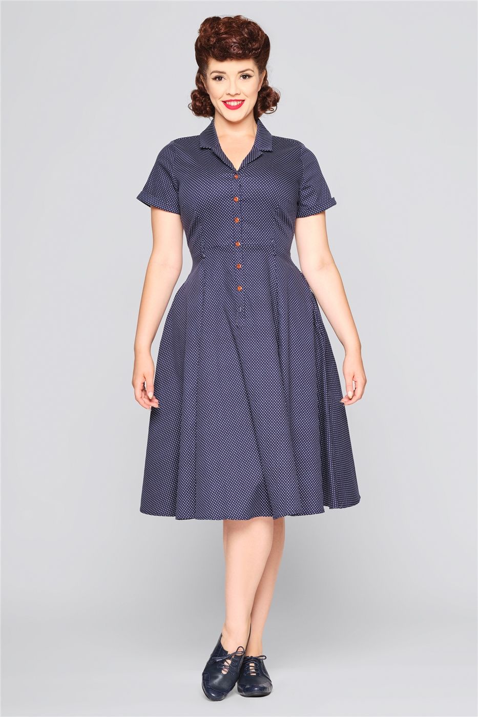 Caterina Mini Polka Dot Swing Dress