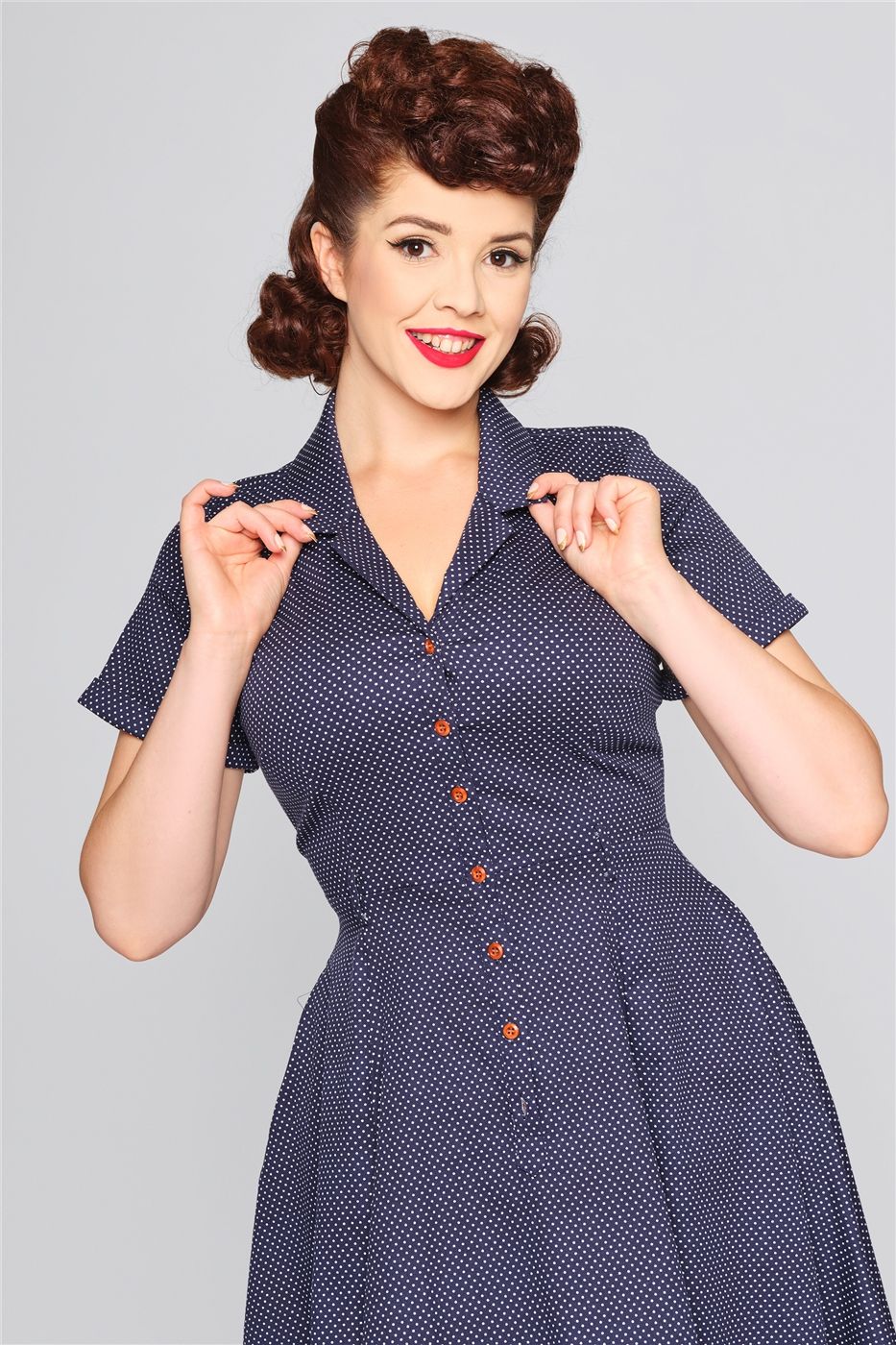 Caterina Mini Polka Dot Swing Dress