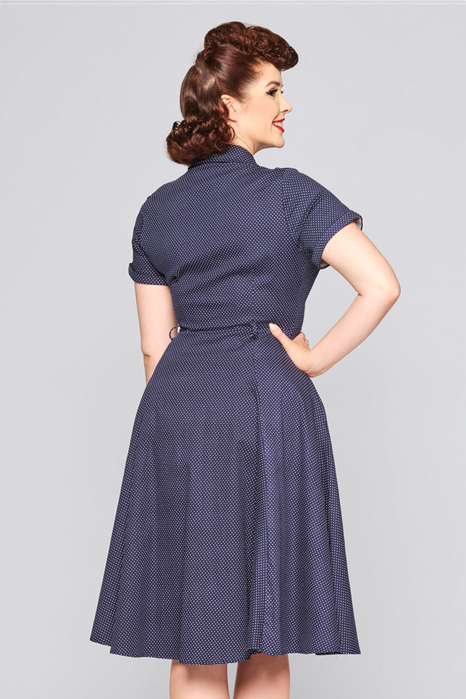 Caterina Mini Polka Dot Swing Dress