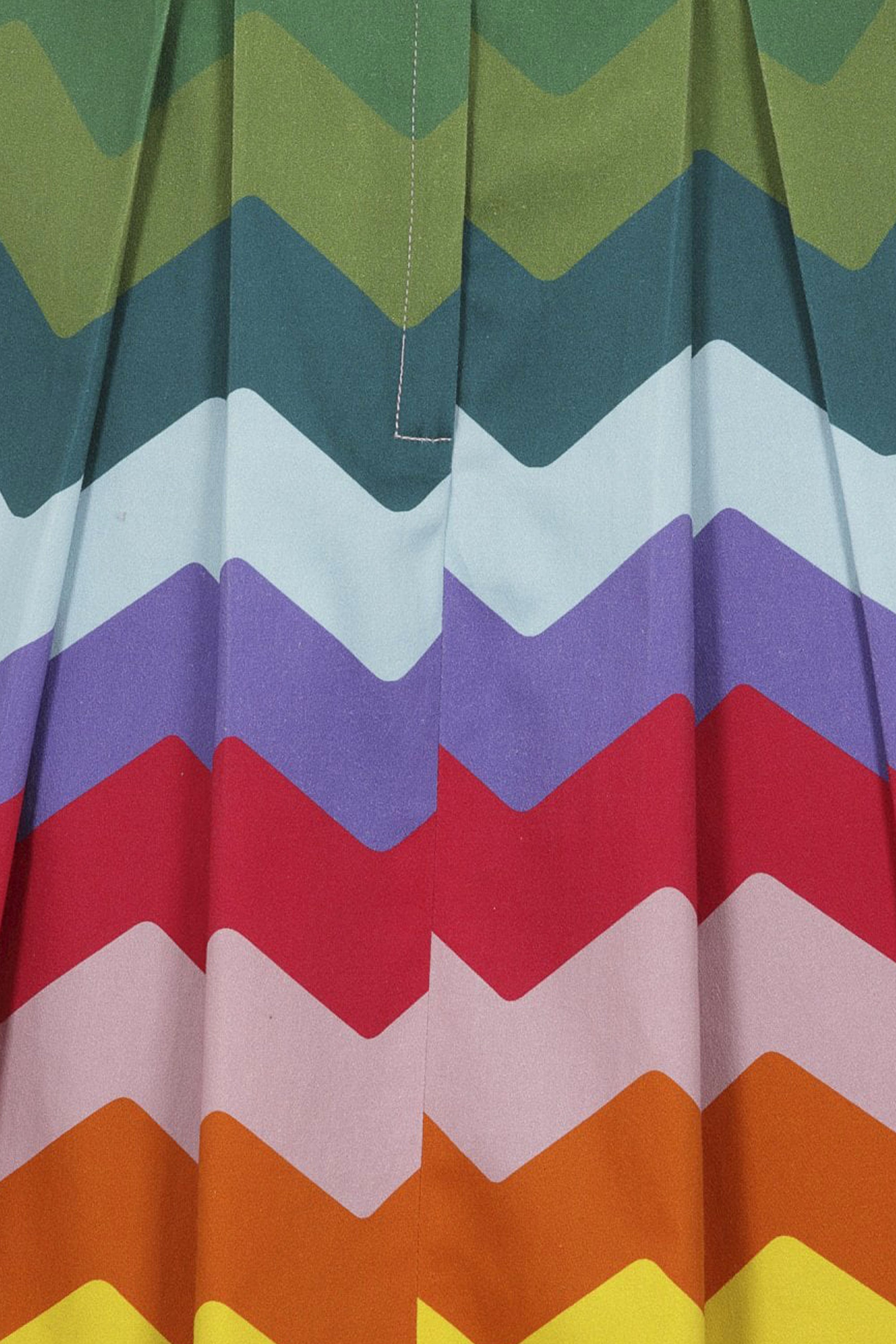 Dorothy Rainbow Chevron Swing Dress
