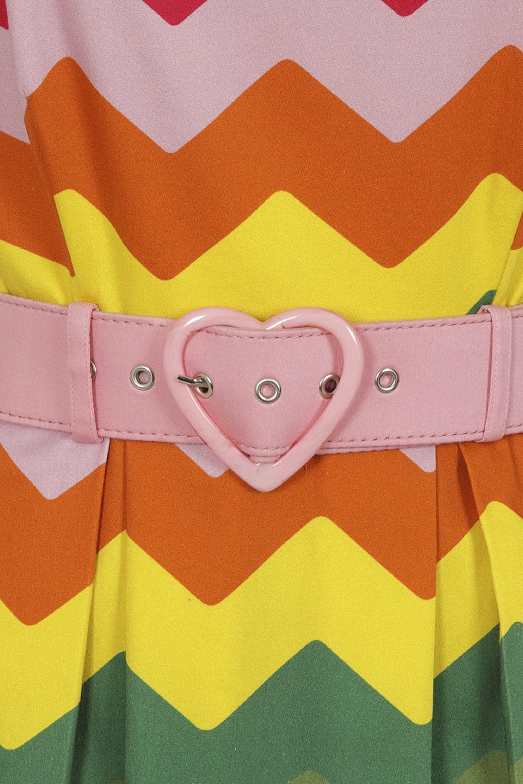 Dorothy Rainbow Chevron Swing Dress