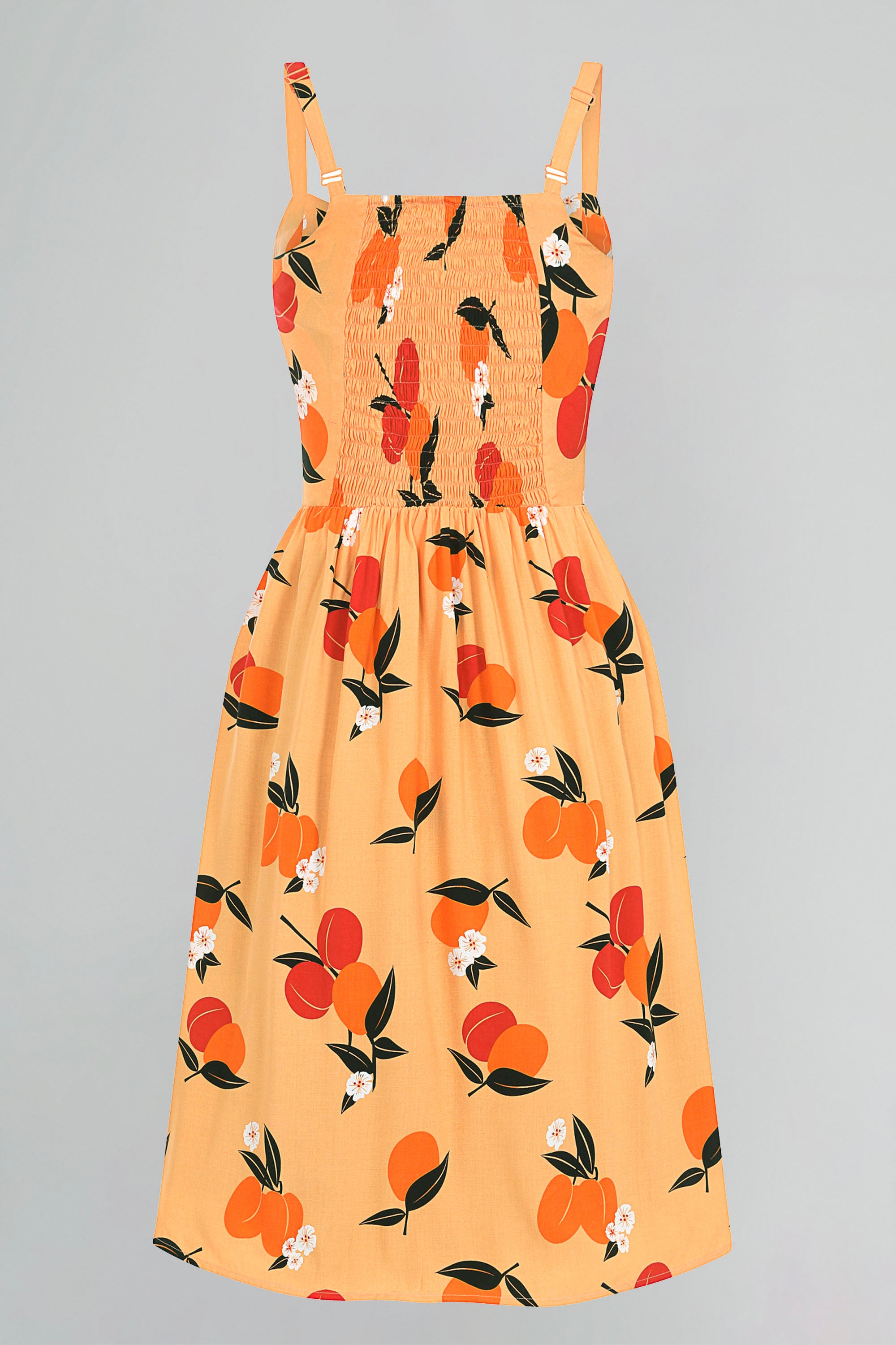 Kimberly Mid-Century Apricot Swing Dress