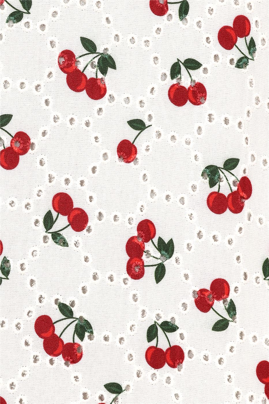 Mattie Cherry Broderie Swing Skirt