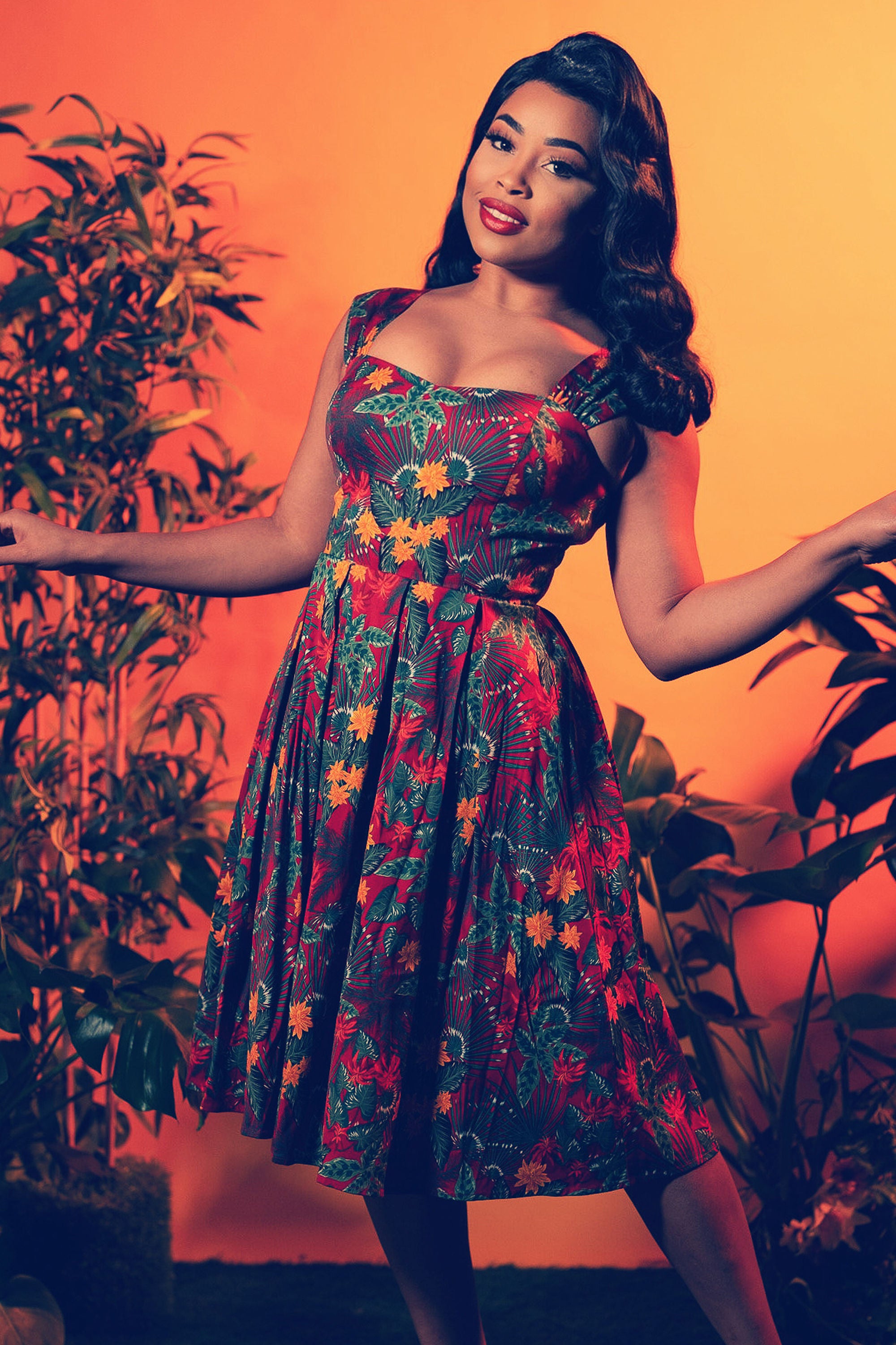 Jill Jungle Floral Swing Dress