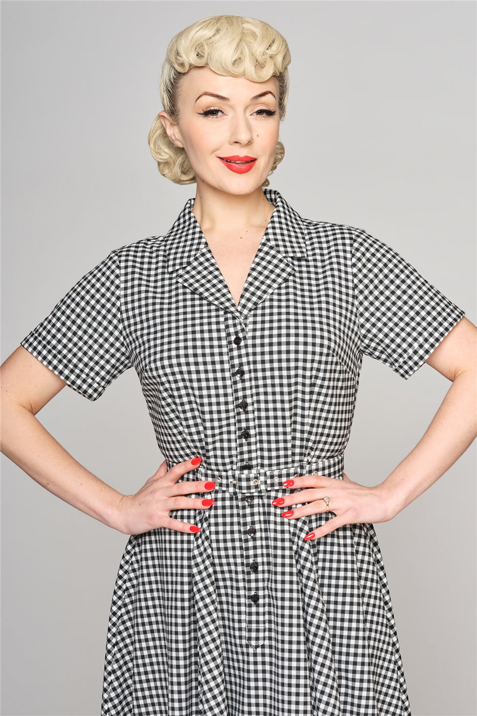 Caterina Gingham Swing Dress