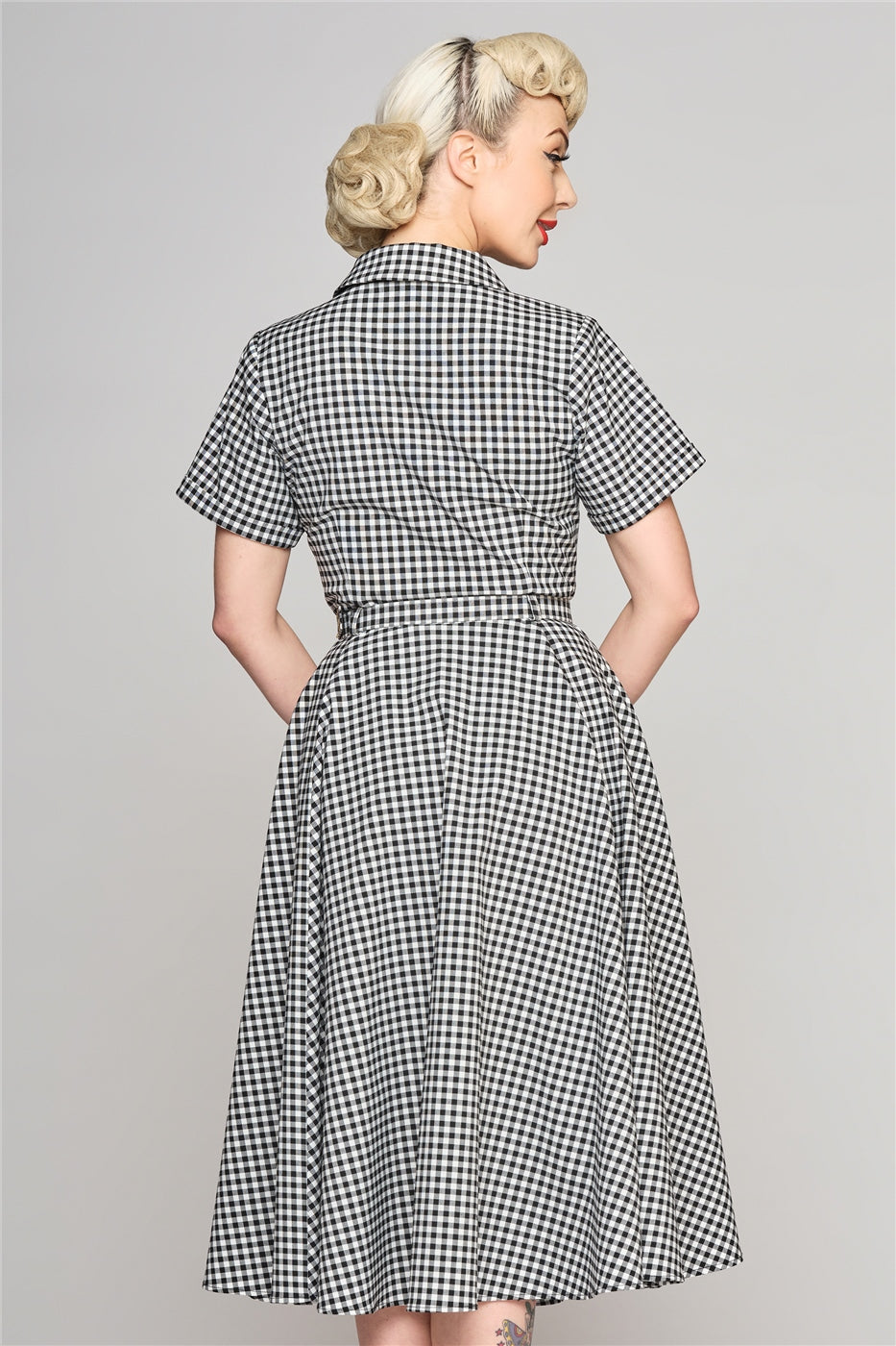 Caterina Gingham Swing Dress