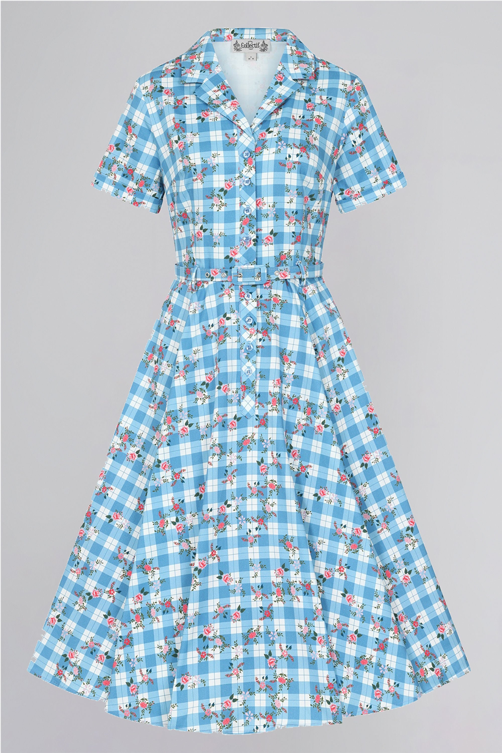 Caterina Gingham Garden Swing Dress