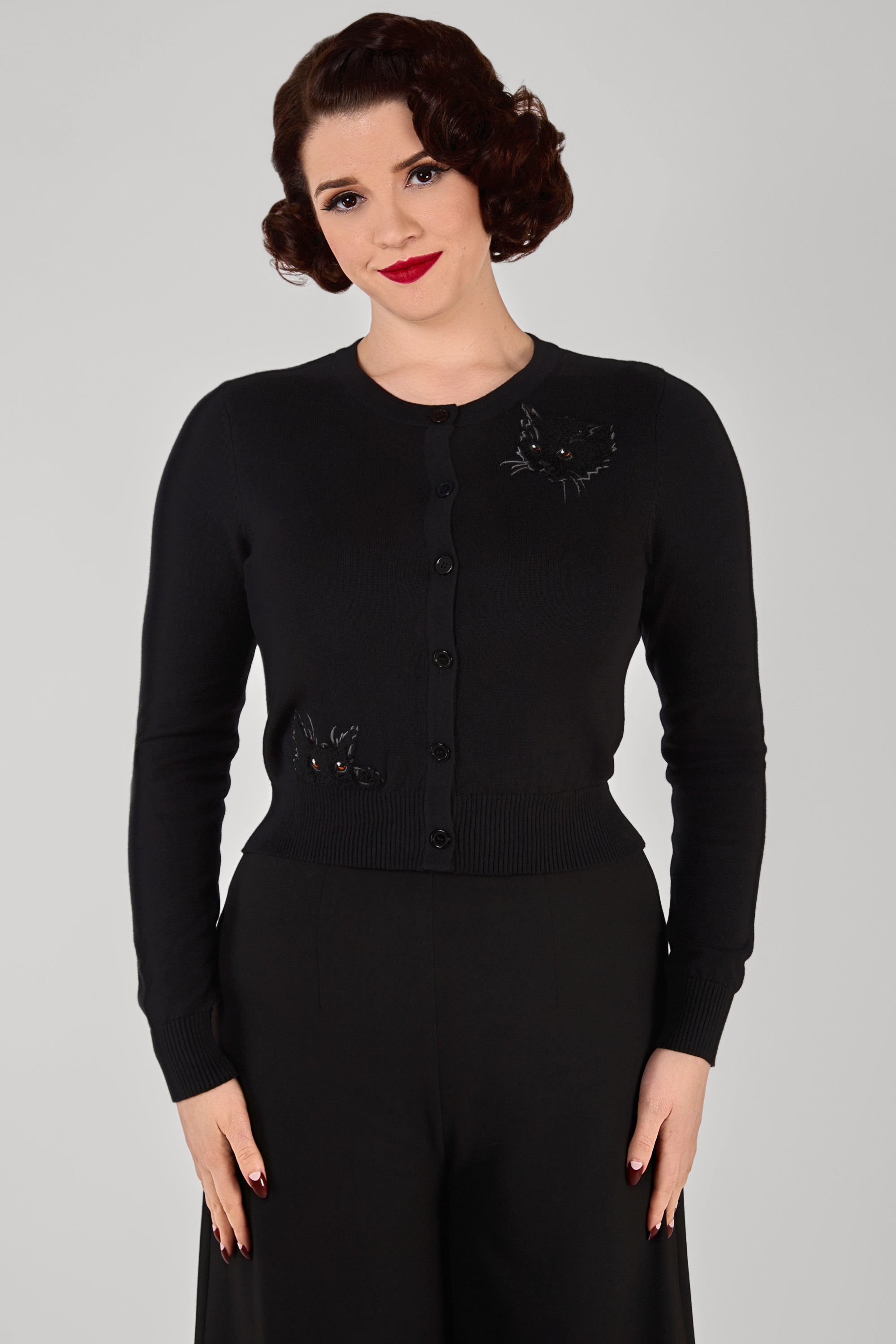 Jessie Black Cats Cardigan