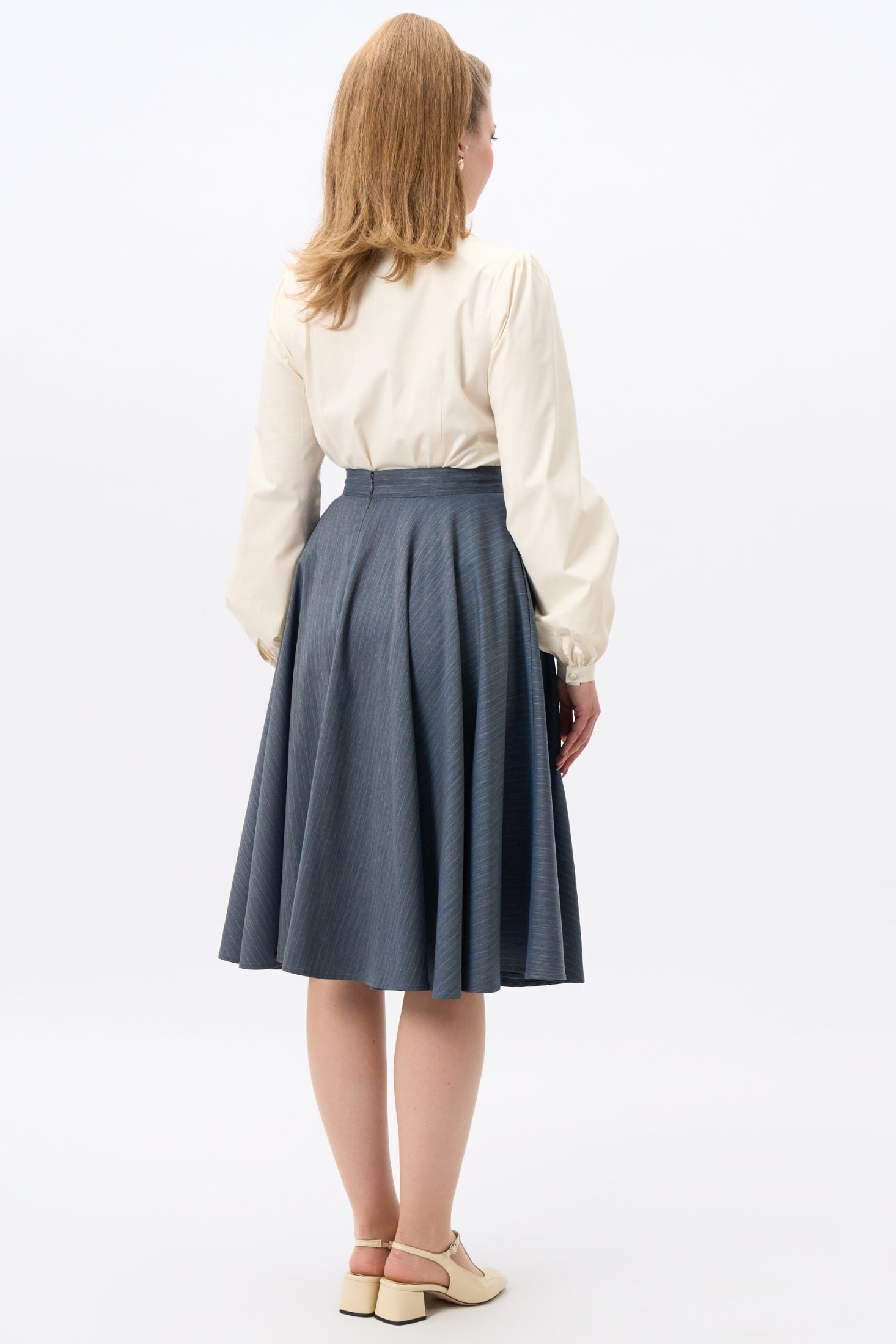 Milla Rainbow Pinstripe Swing Skirt