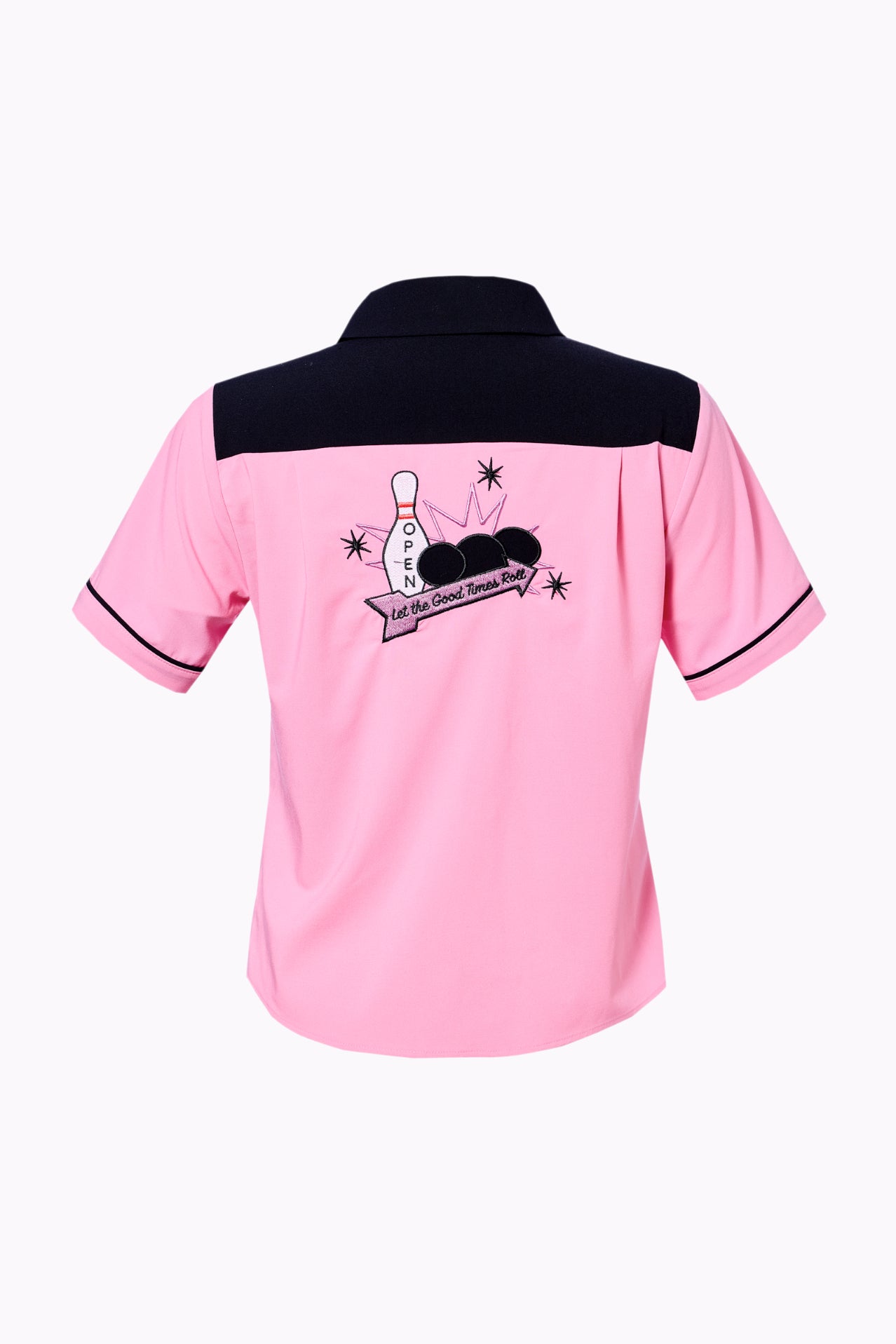 Rita Strike! Pink Black Bowling Shirt
