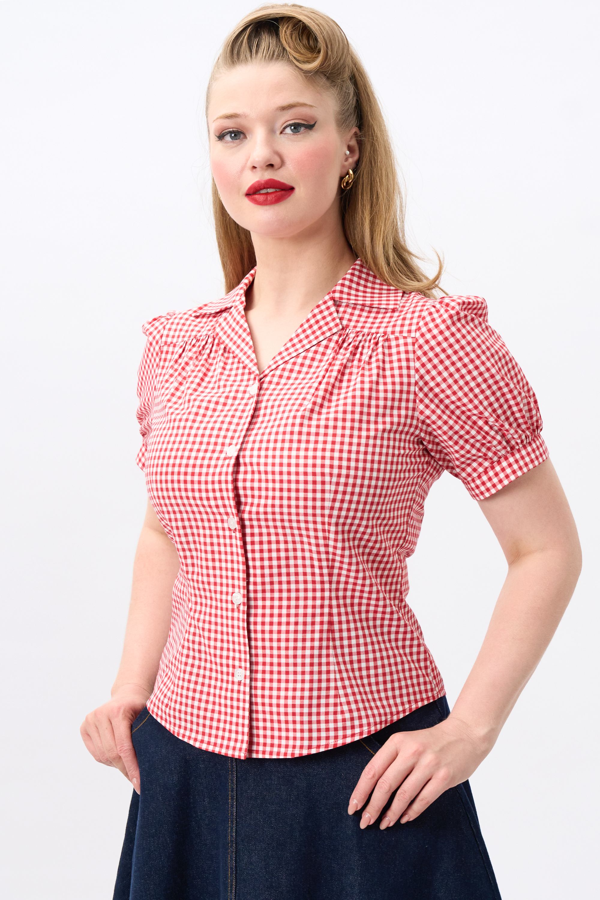 Luana Red Gingham Shirt