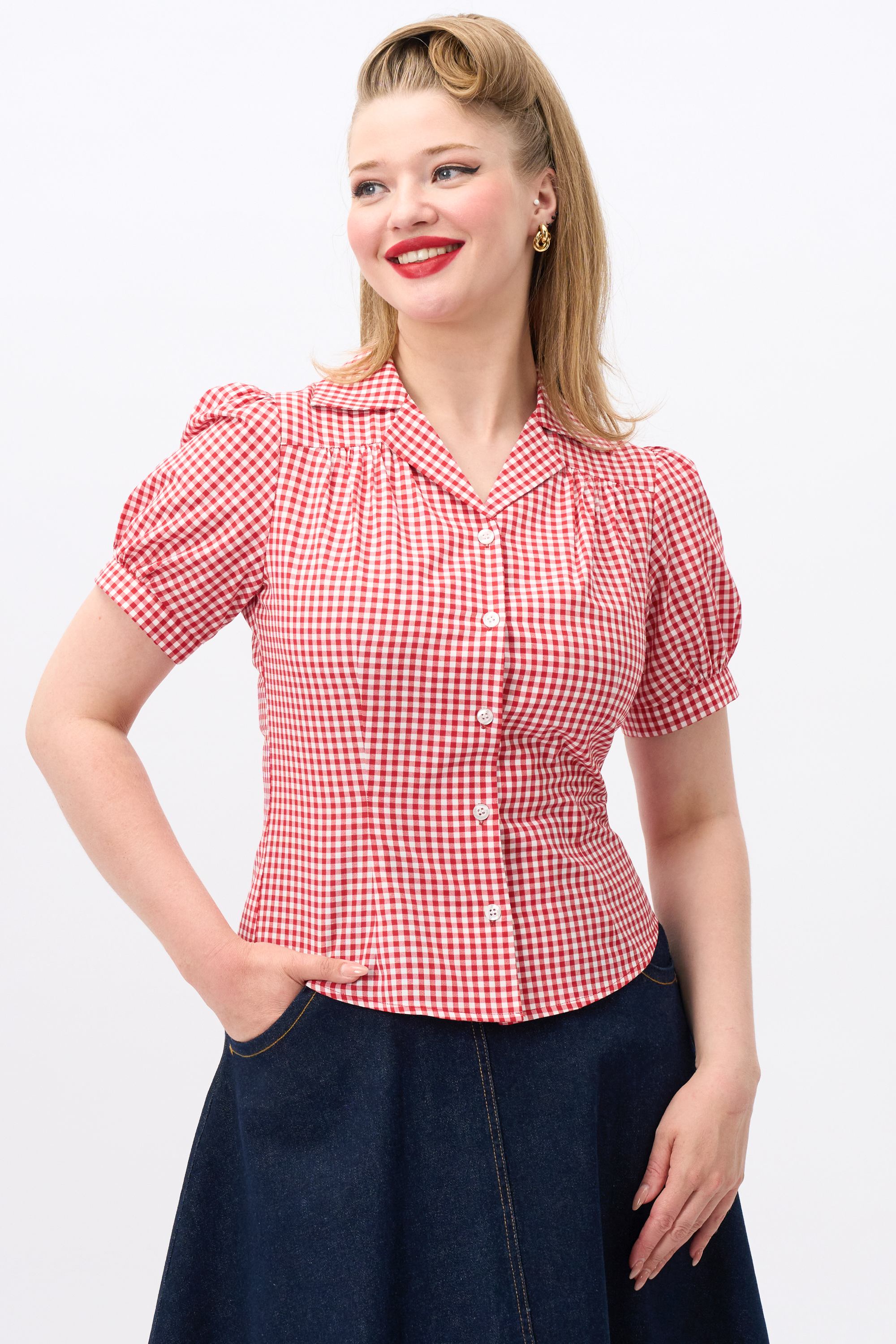 Luana Red Gingham Shirt