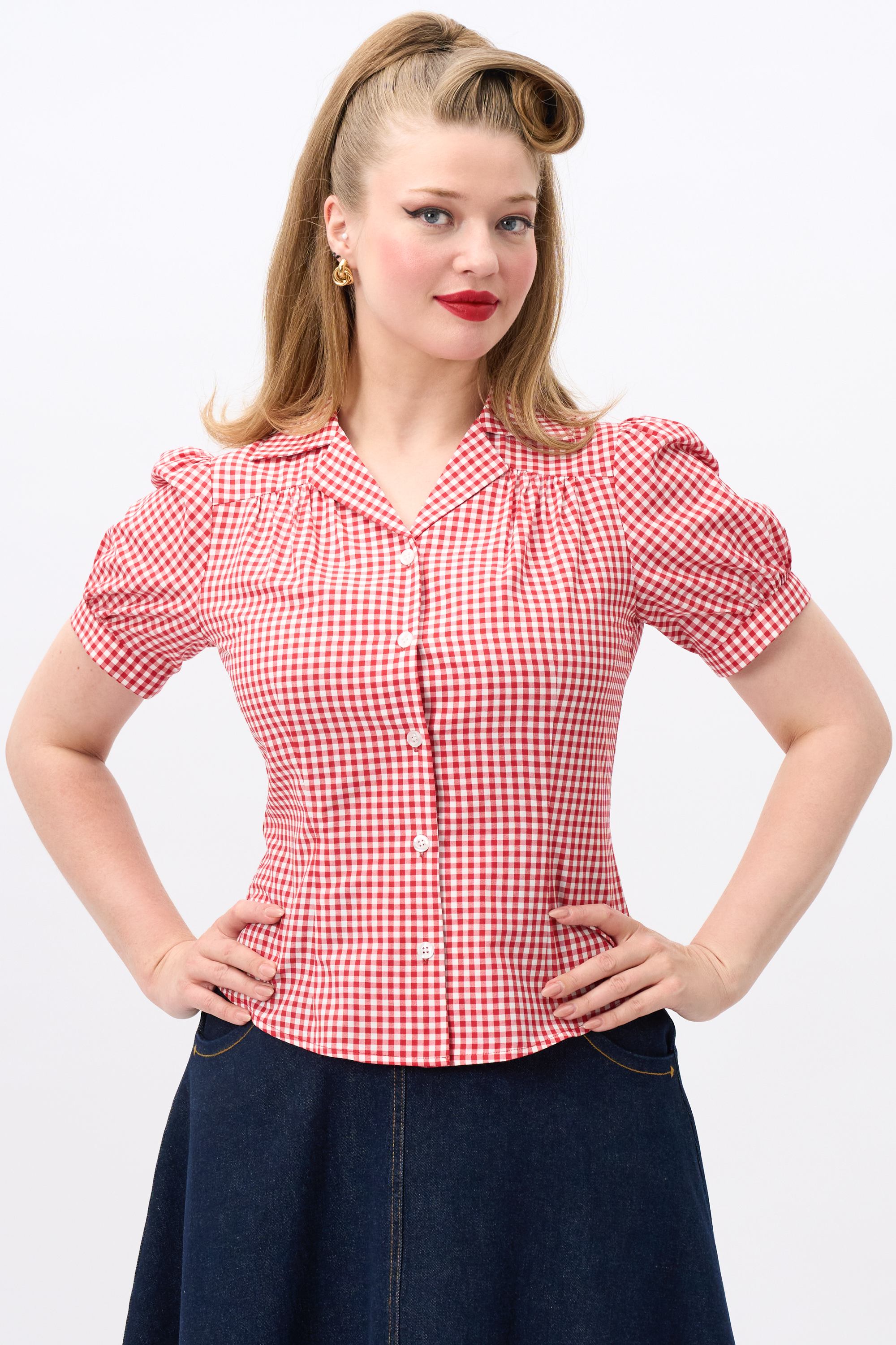 Luana Red Gingham Shirt