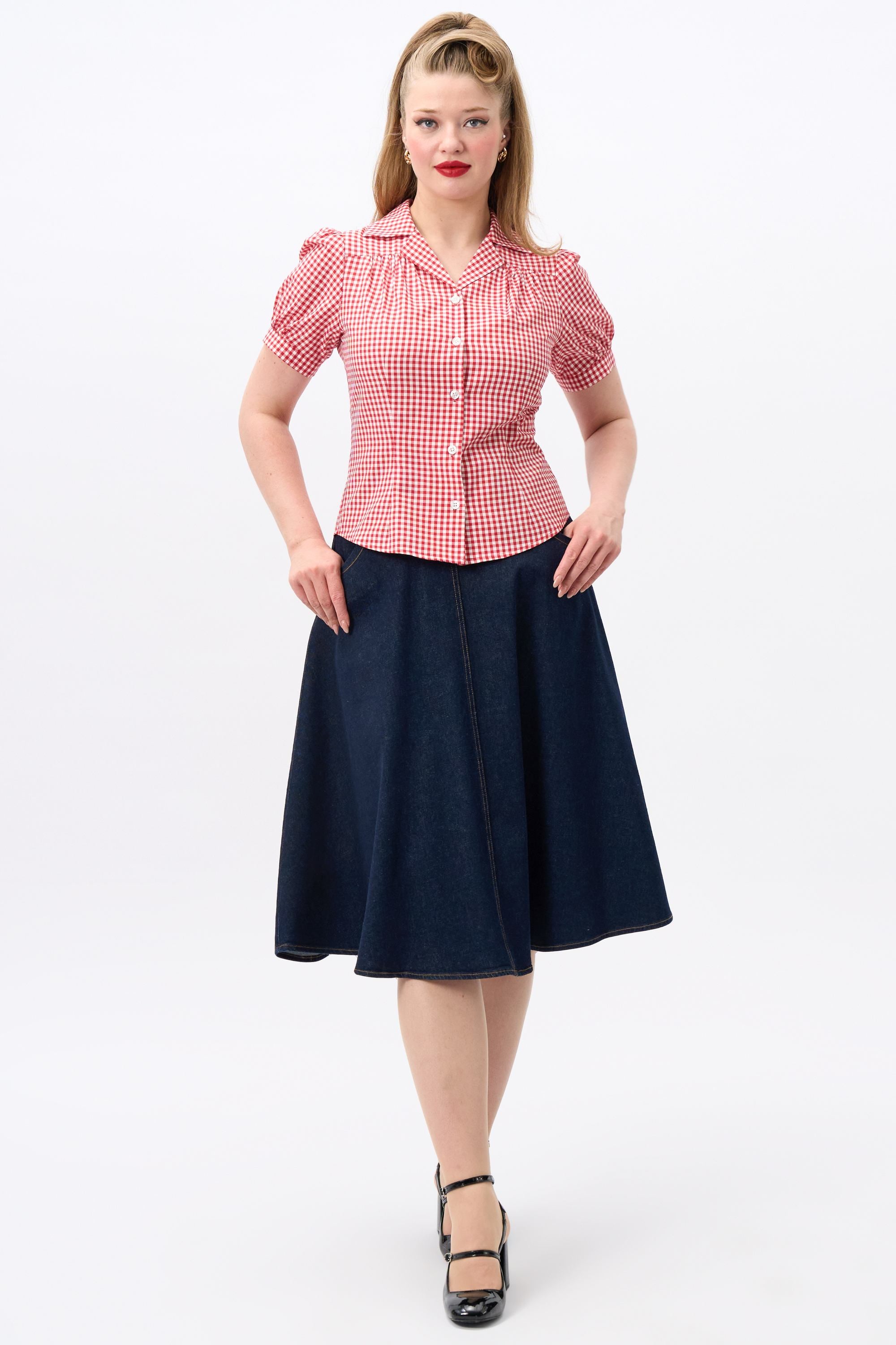 Luana Red Gingham Shirt