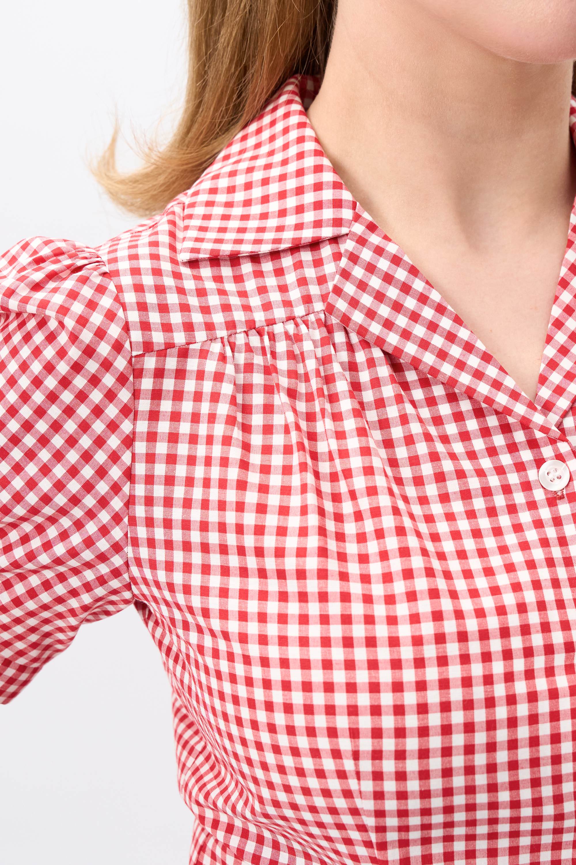 Luana Red Gingham Shirt