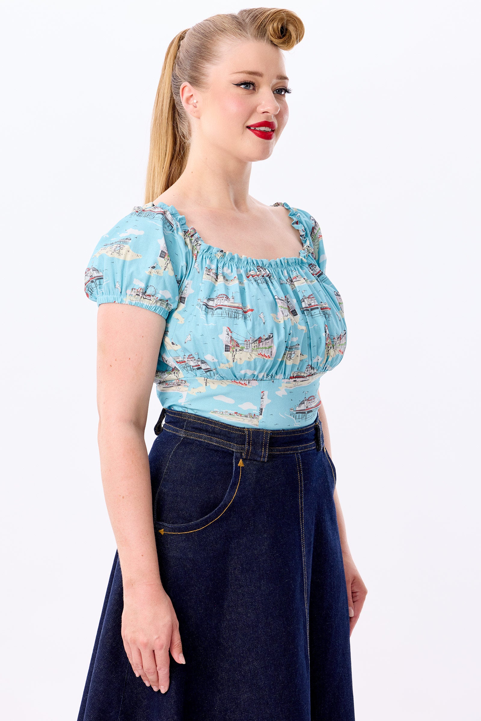 Viviana Brighton Postcard Top