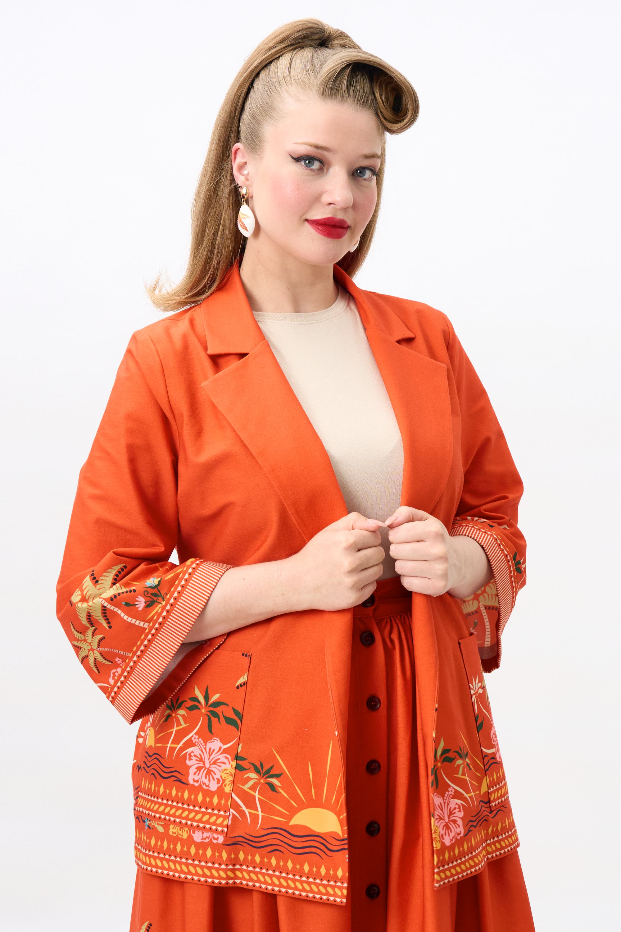 Francine Tropical Sunset Beach Jacket