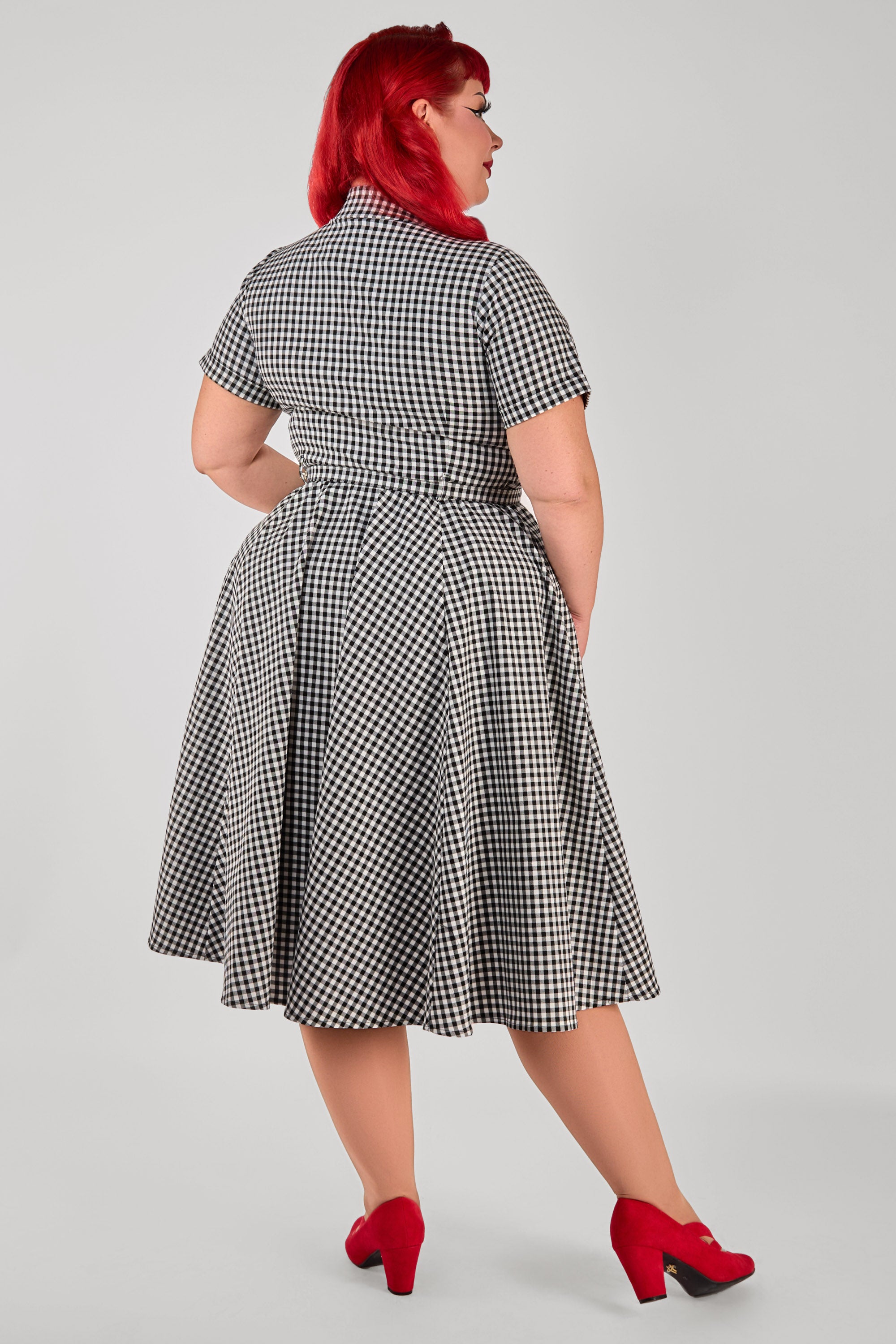 Caterina Gingham Swing Dress