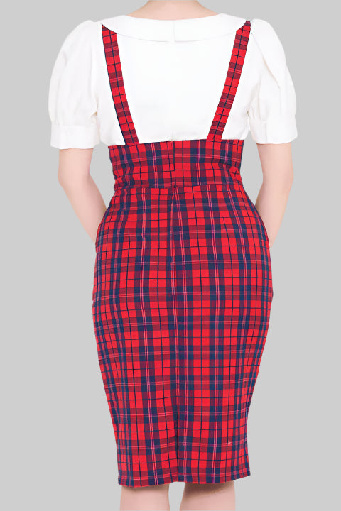 Thelma Red Check Skirt