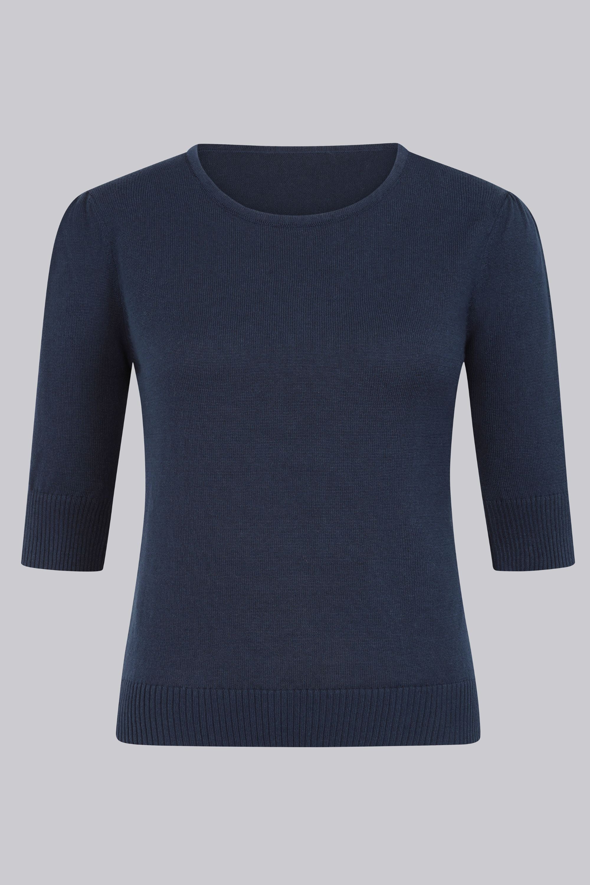 Chrissie Navy Knitted Top