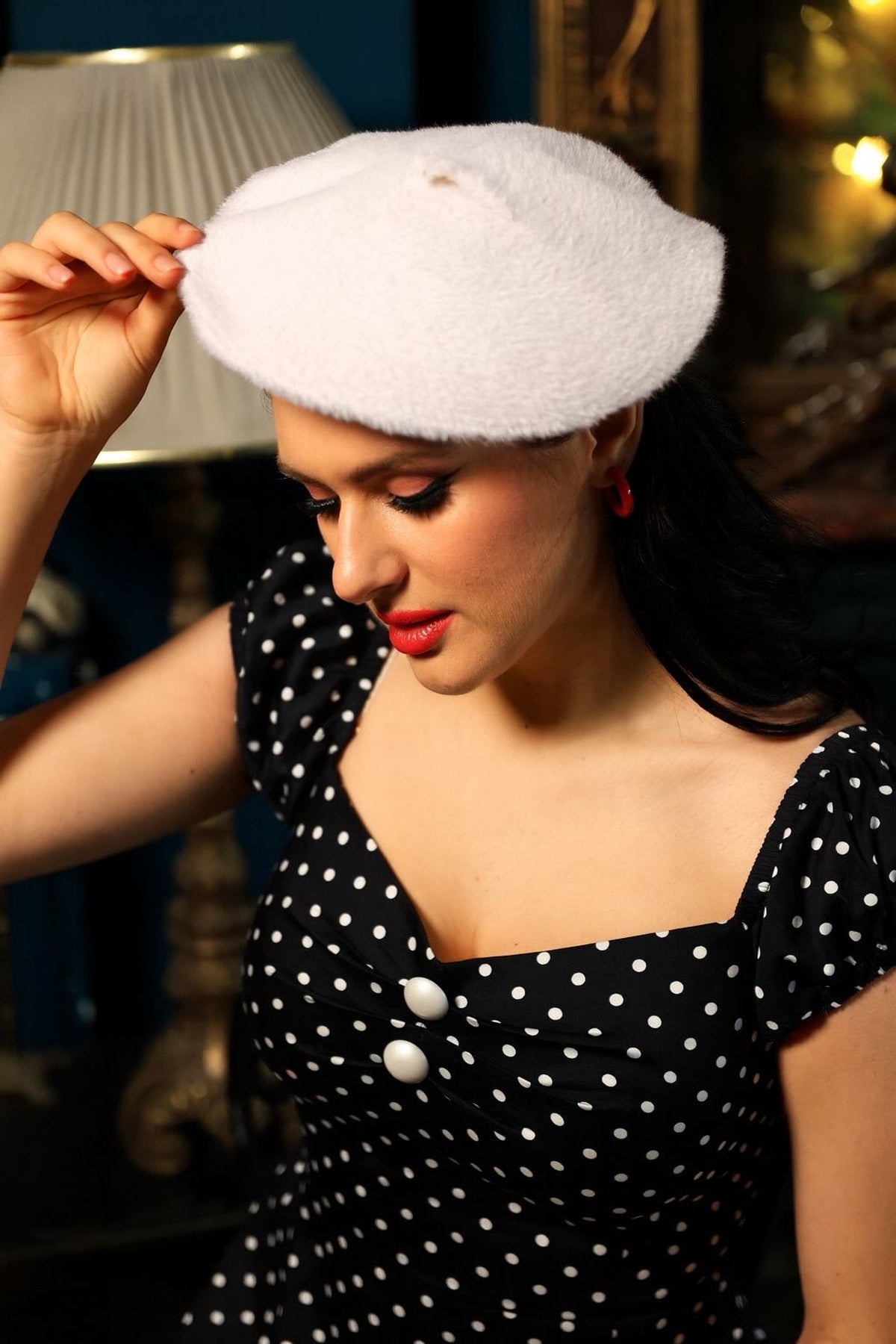 Doris Plain Beret Cream