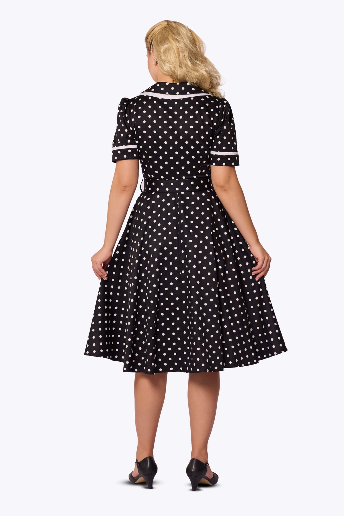 Retrova Polka Swing Dress