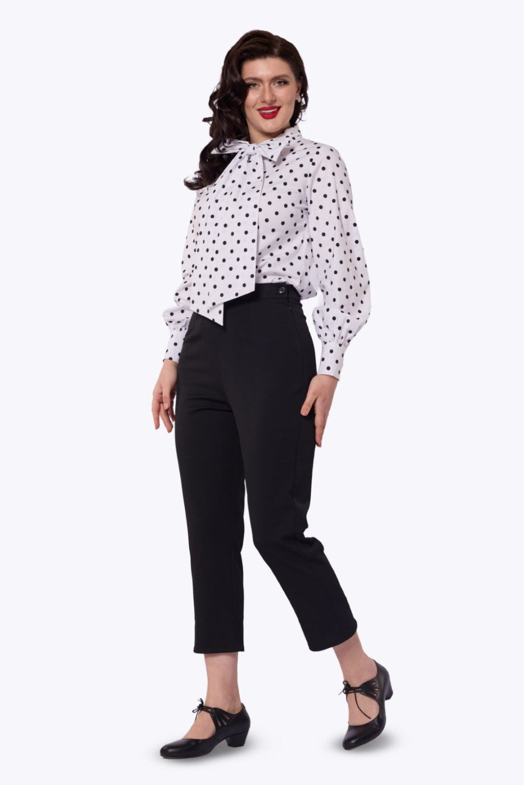Collectif Nora Plain Pedal Pushers for Women, Black, UK8