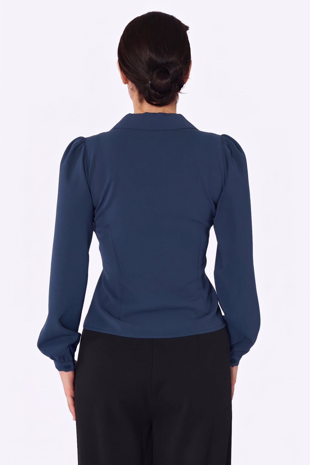 Pepper 40s Blouse Midnight Blue