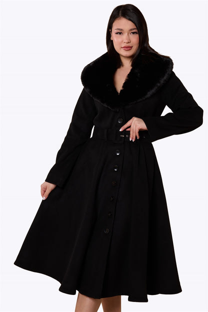 Grace Princess Black Swing Coat