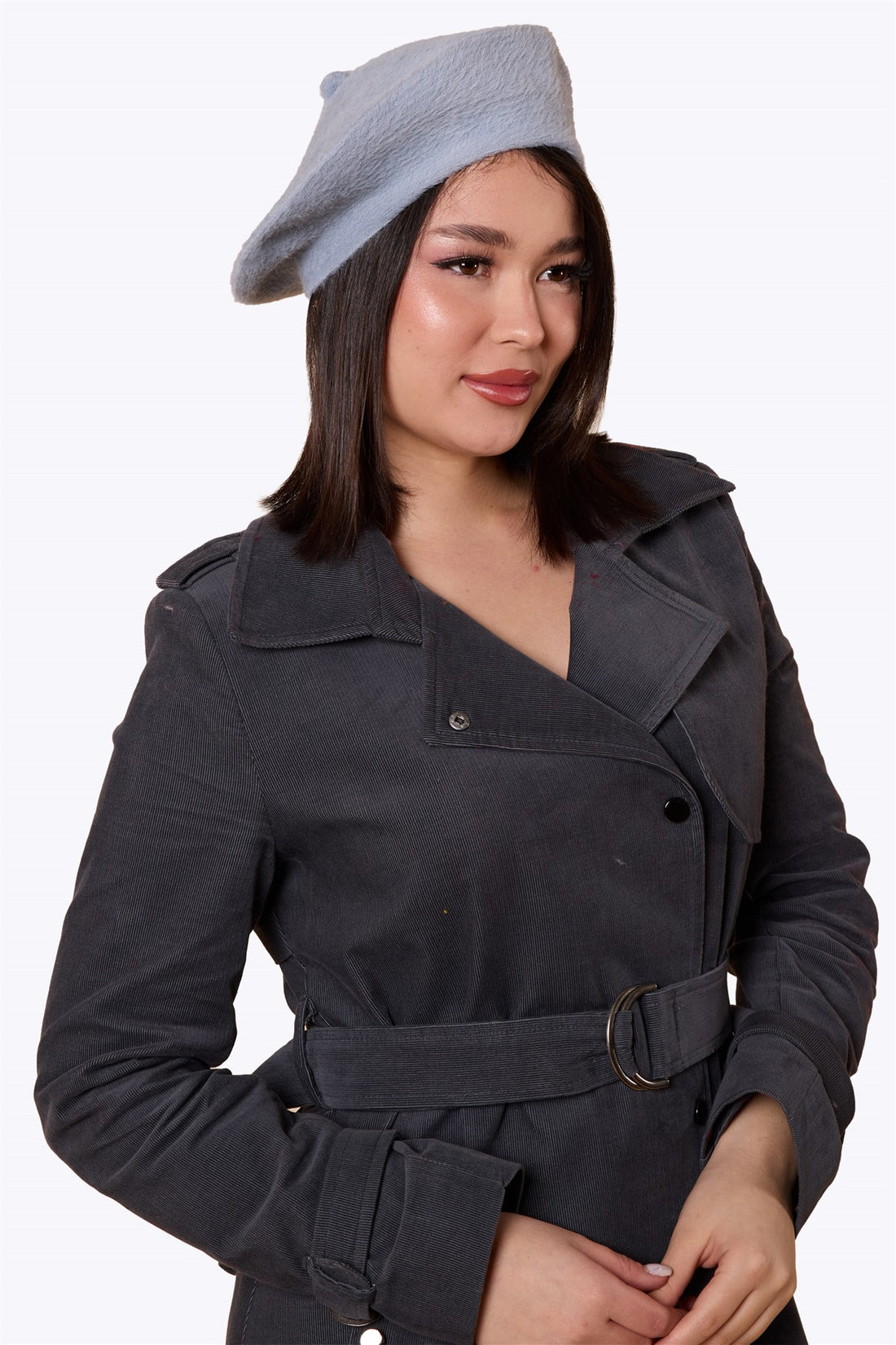 Doris Plain Beret Grey