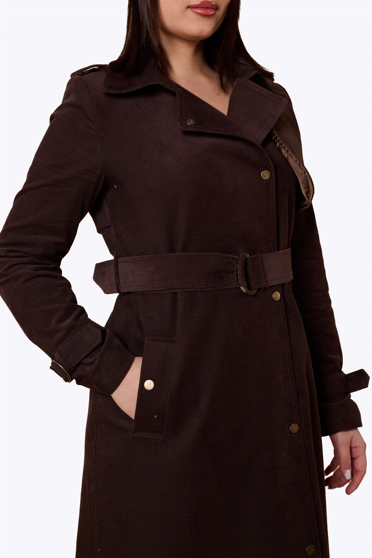 Maribel Retro Trench Coat Brown